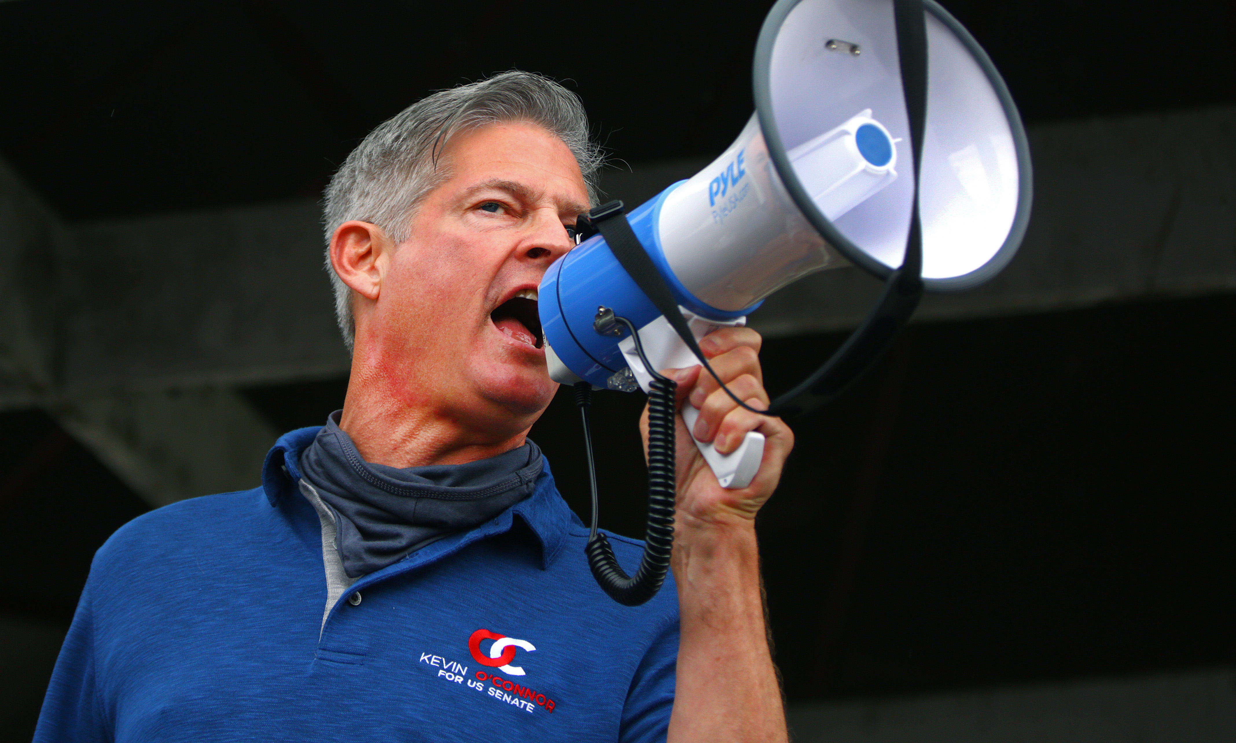 Kevin O'Connor spoke at a recent rally on the Wilmington Town Common.