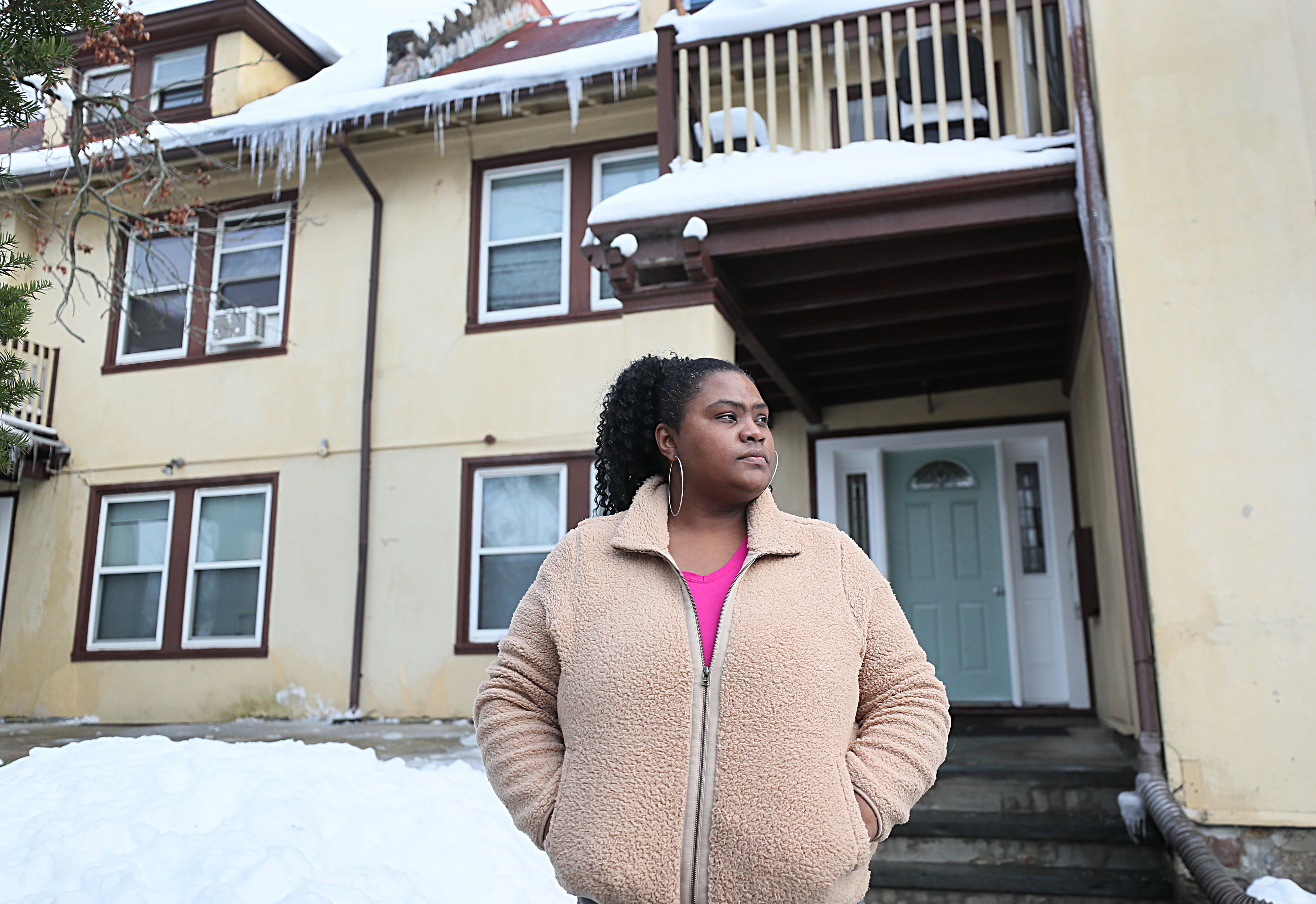 Lashaunda Watson lives in an area of the city where Internet service is slow.