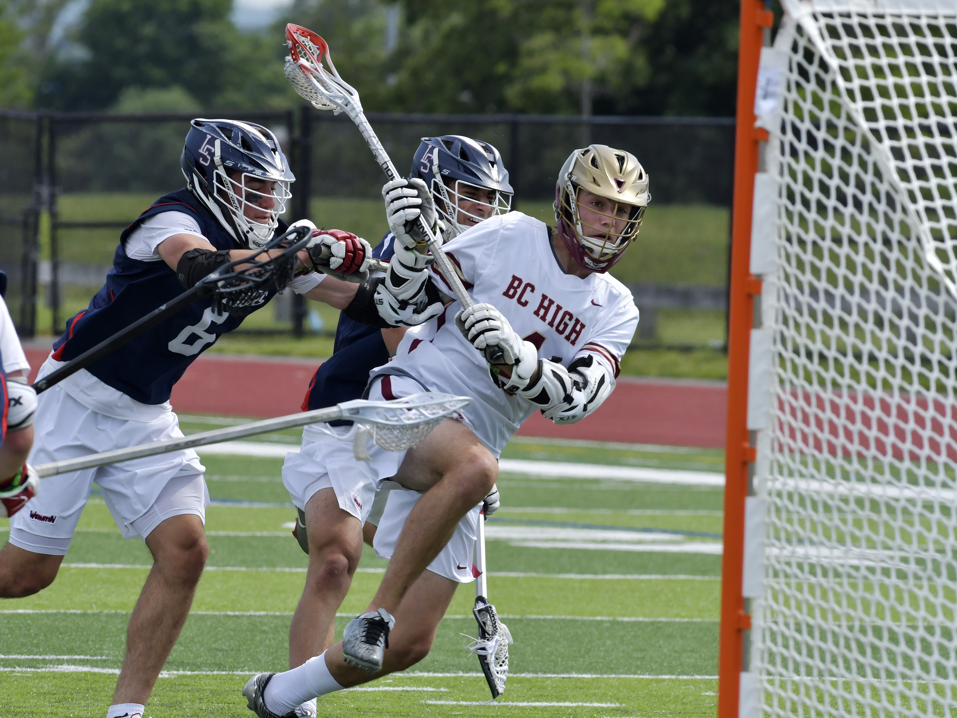 BC High's Vin Horton (4) has been a versatile player for BC High this season while his twin brother, Jamie, holds the fort in goal for the Eagles.