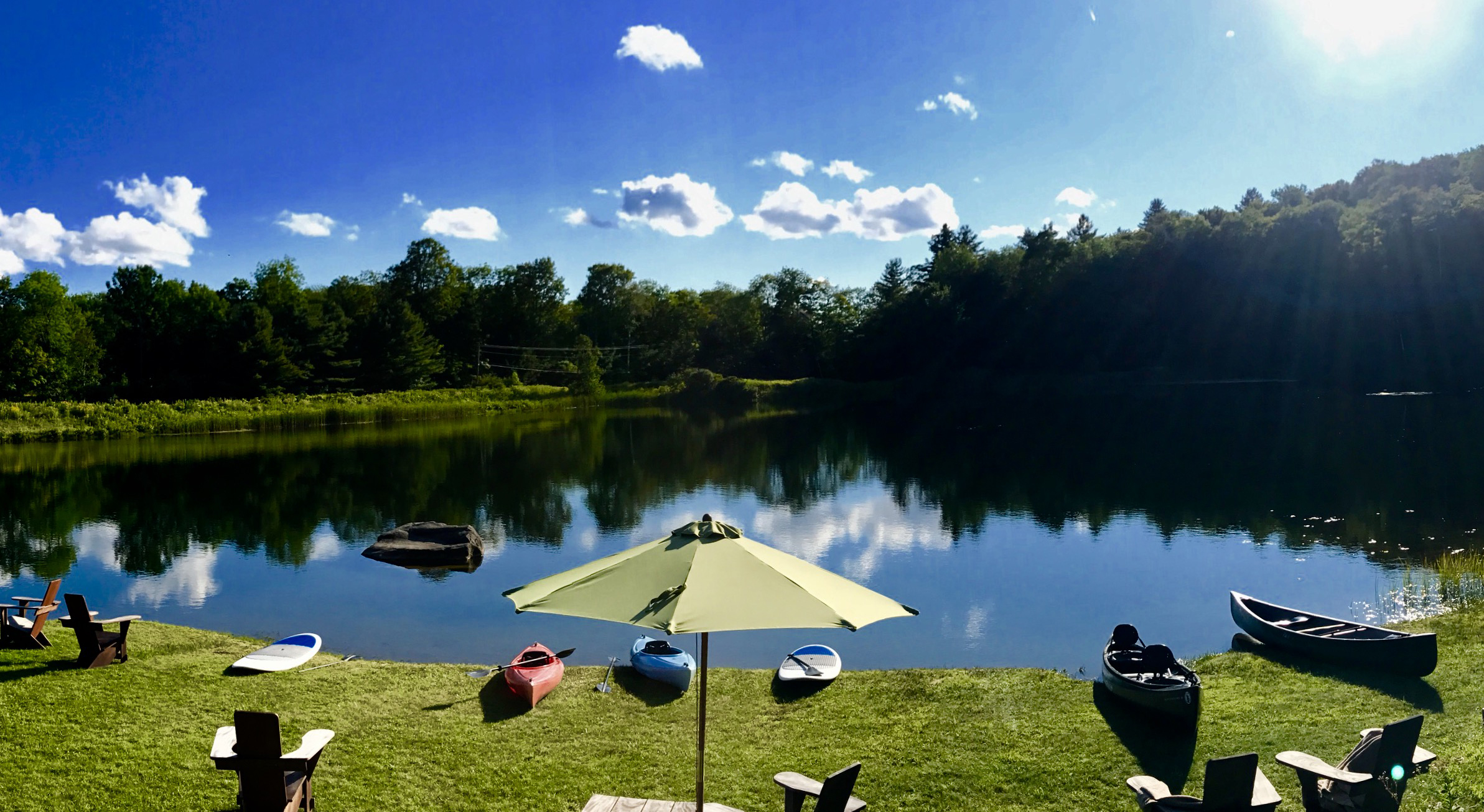 The pond at Twin Farms in Barnard, Vt.