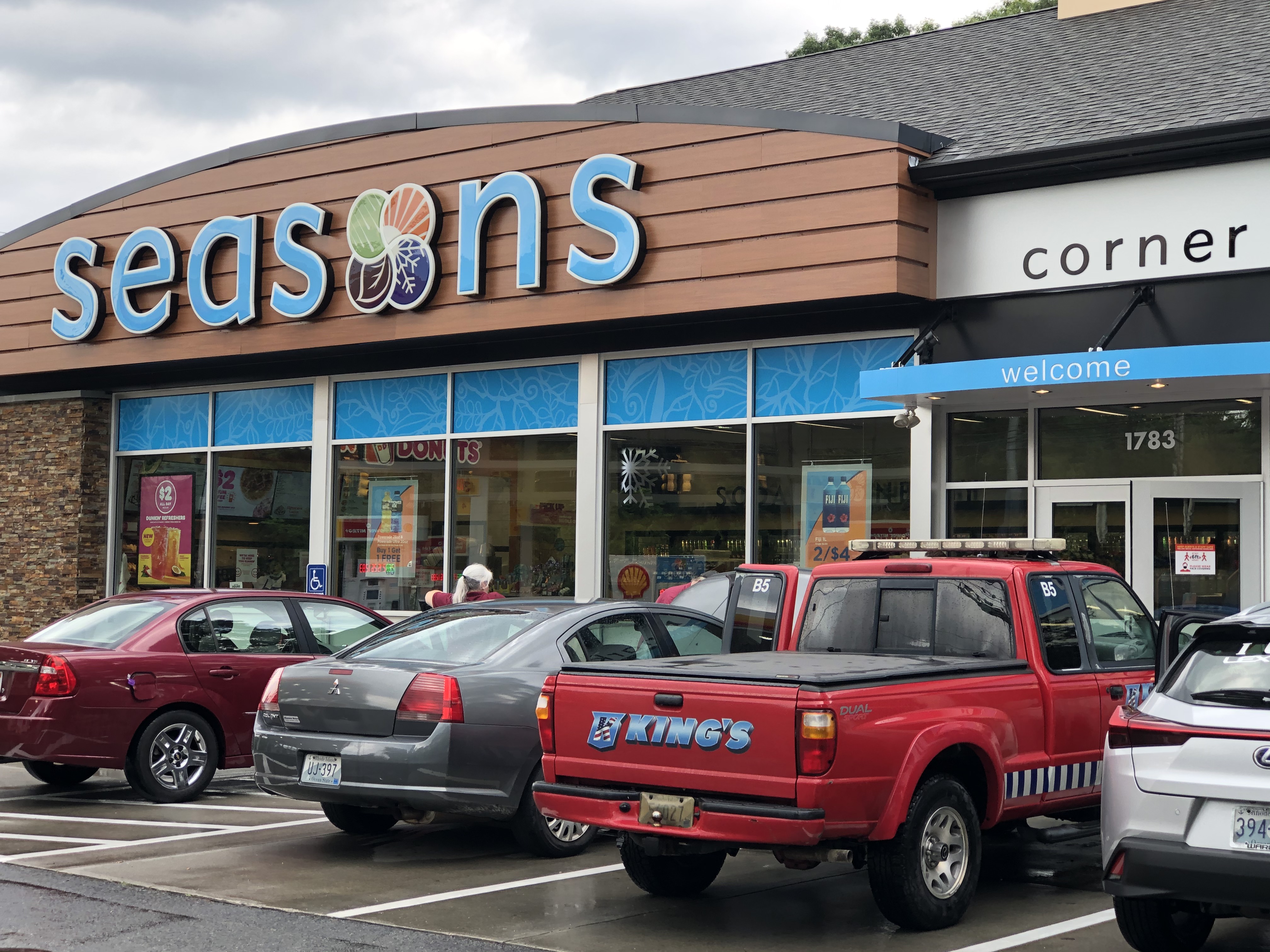 Seasons Corner Market in Lincoln, R.I., where two customers were arrested on July 9 after an argument over wearing masks.