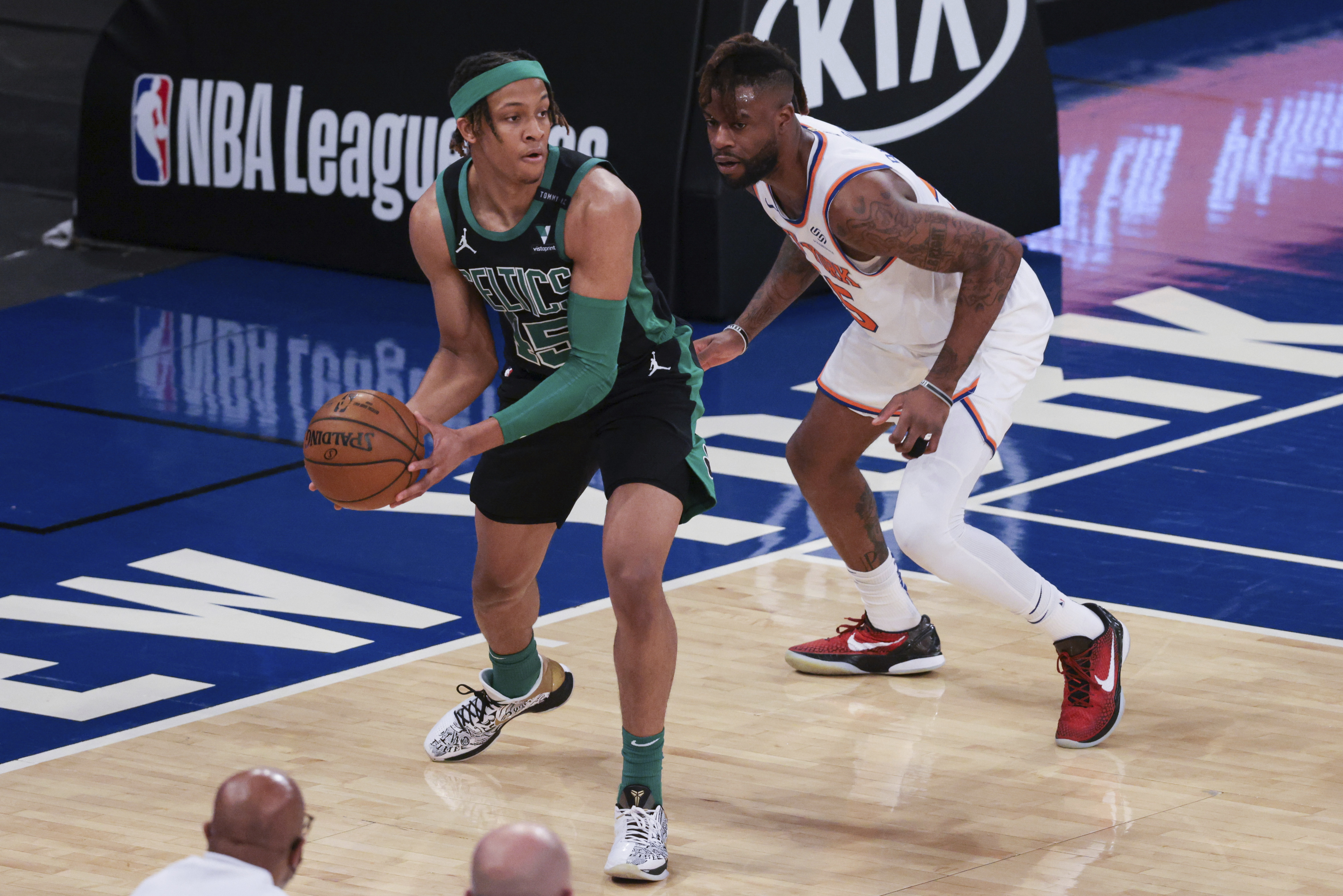 Romeo Langford had 14 points Sunday against the Knicks.