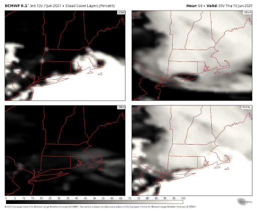 High clouds might impact the eclipse viewing Thursday.