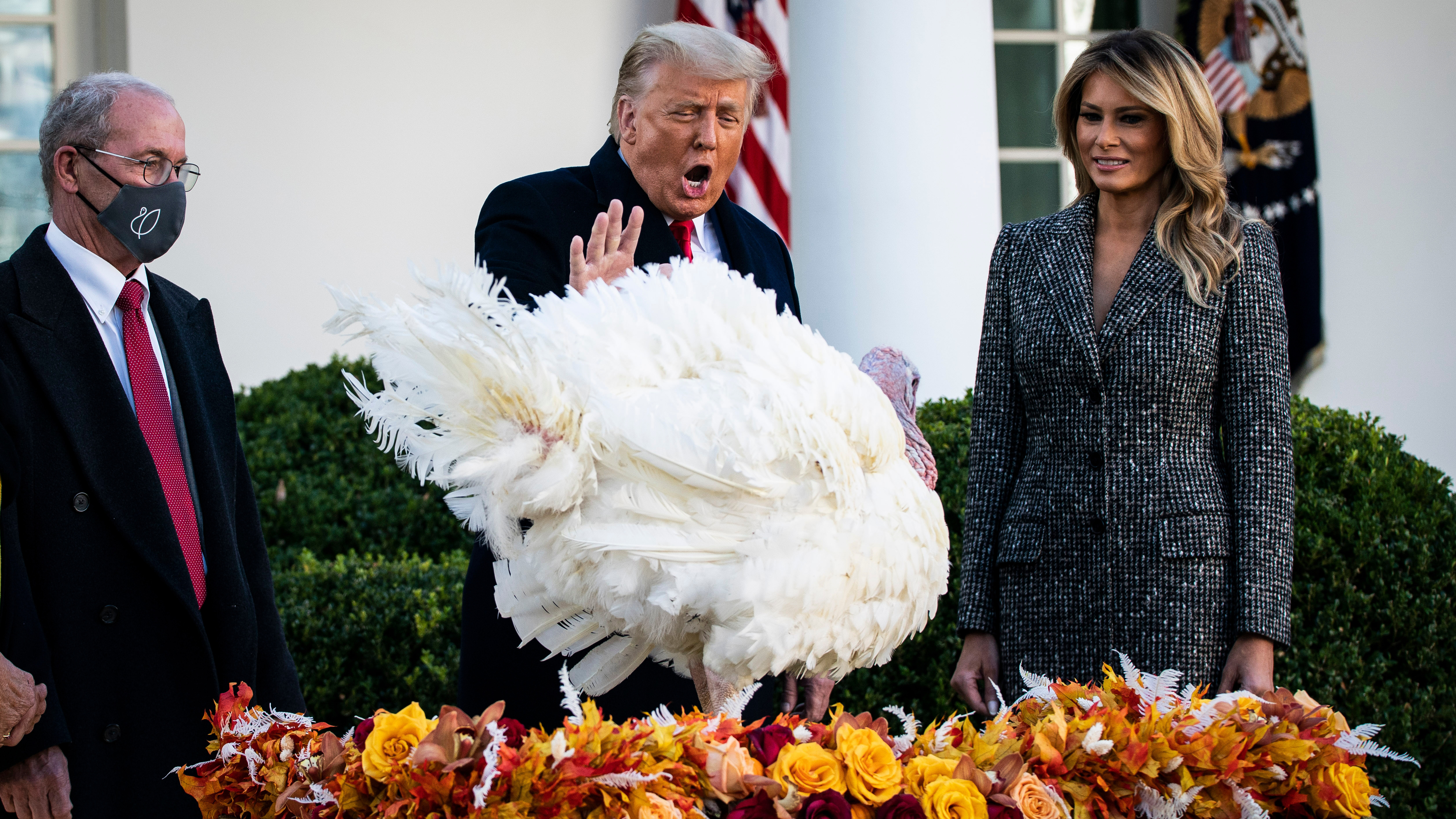 President Trump delivers the annual turkey pardon at the White House on Nov. 24. (Washington Post photo by Jabin Botsford)