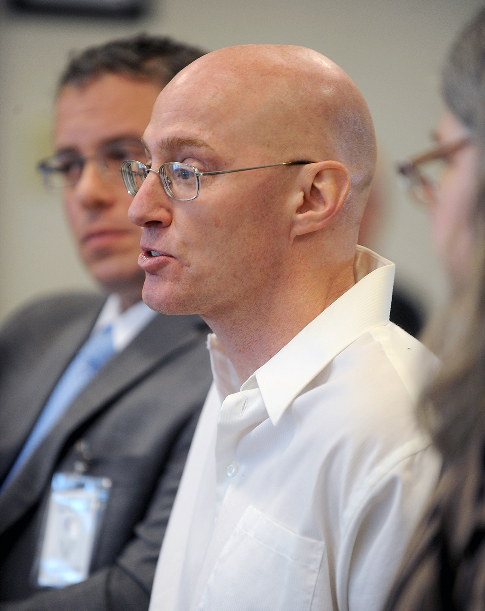 Rod Matthews spoke at a Parole Board hearing in 2016.