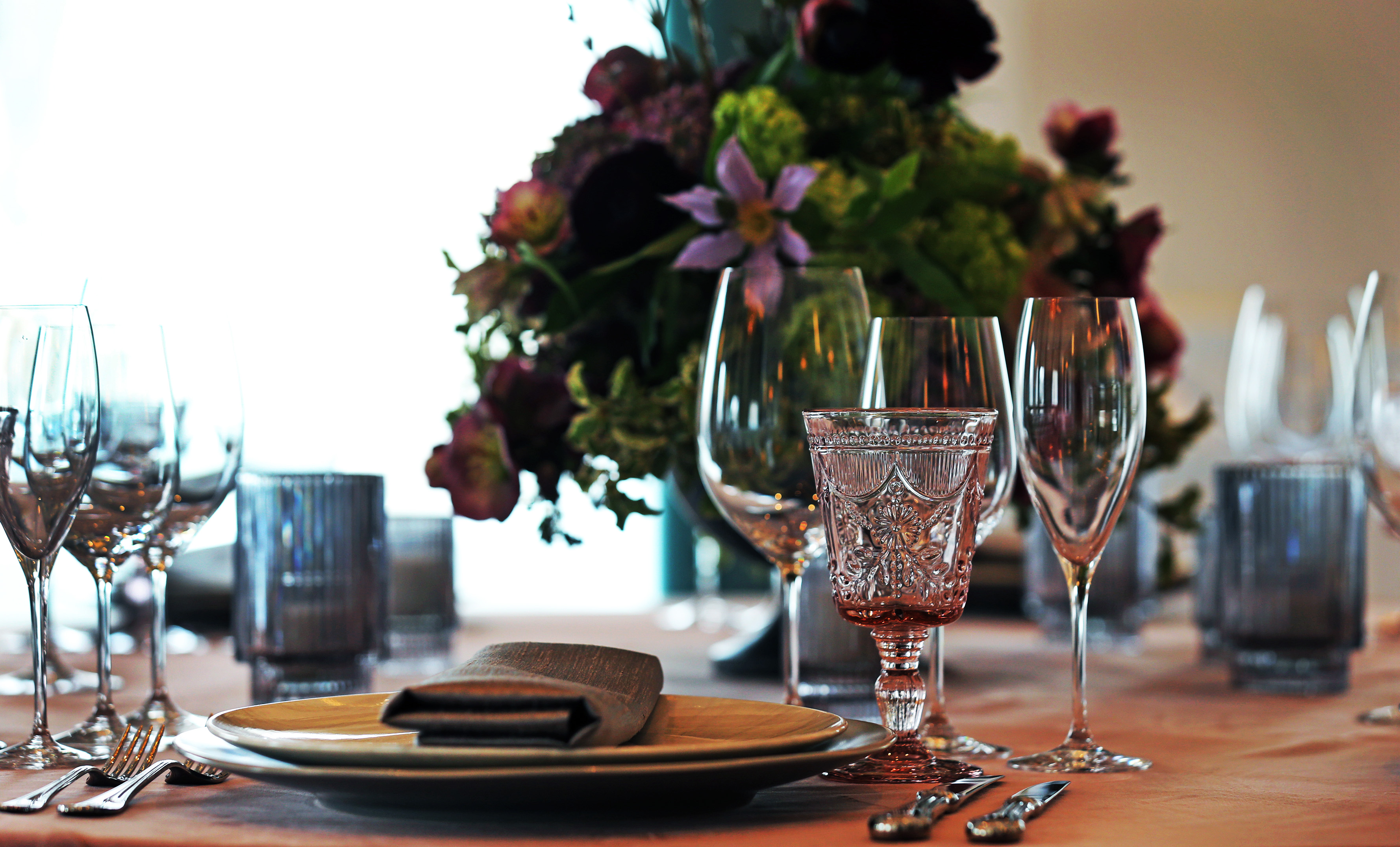 A place setting in the Assembly Room.