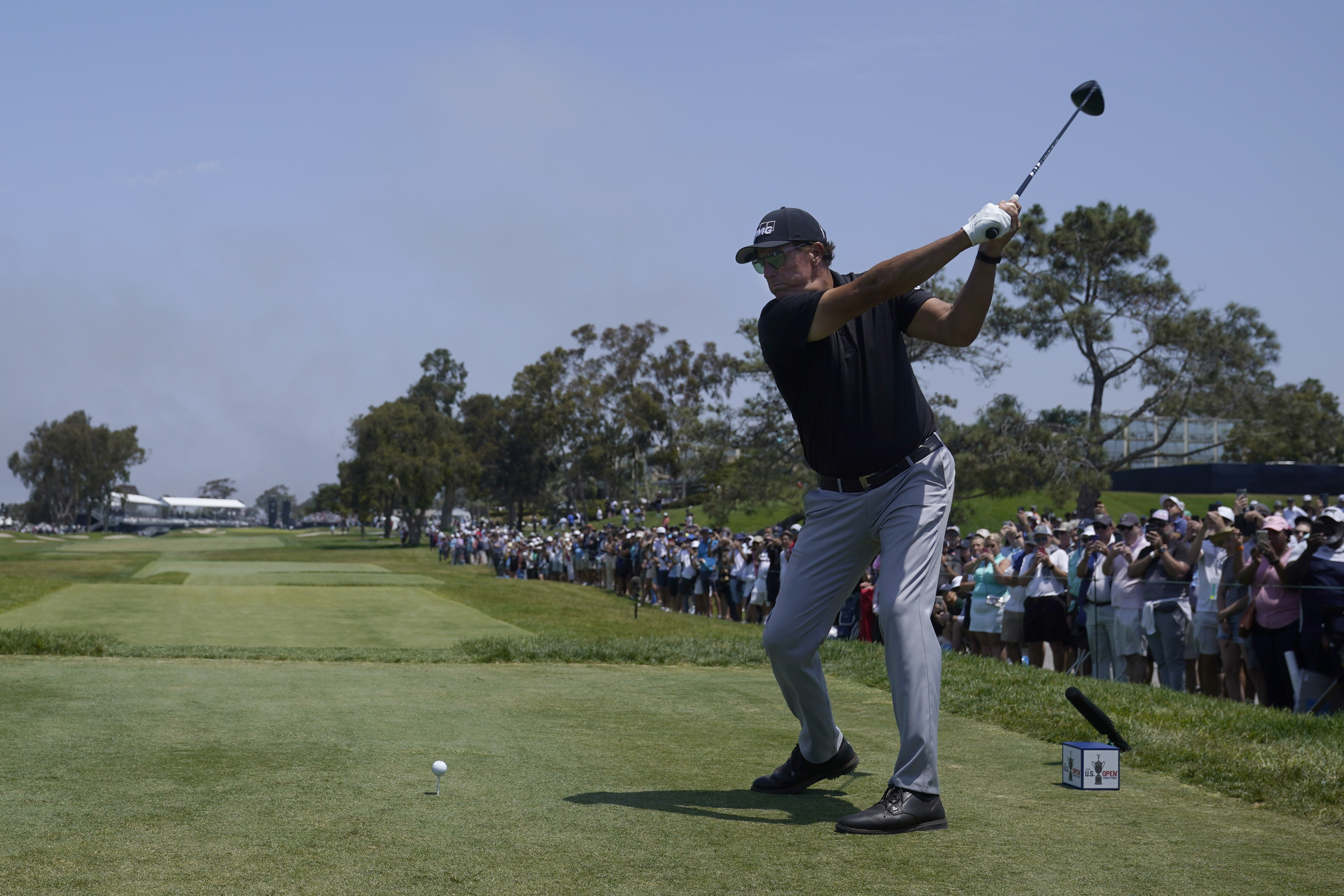 Phil Mickelson is eight shots back after one round.