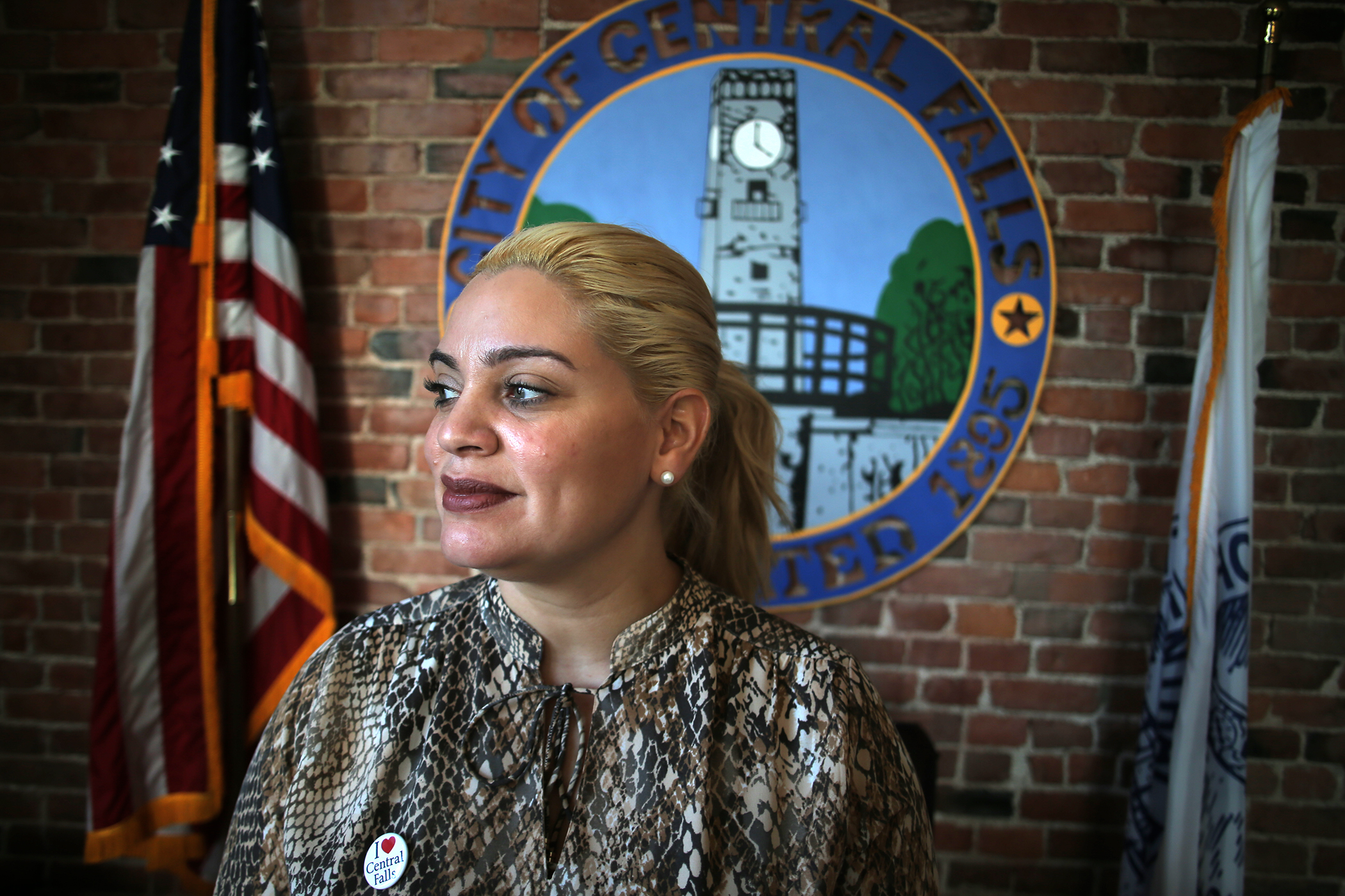 New Central Falls Mayor Maria Rivera in her City Hall office in January.