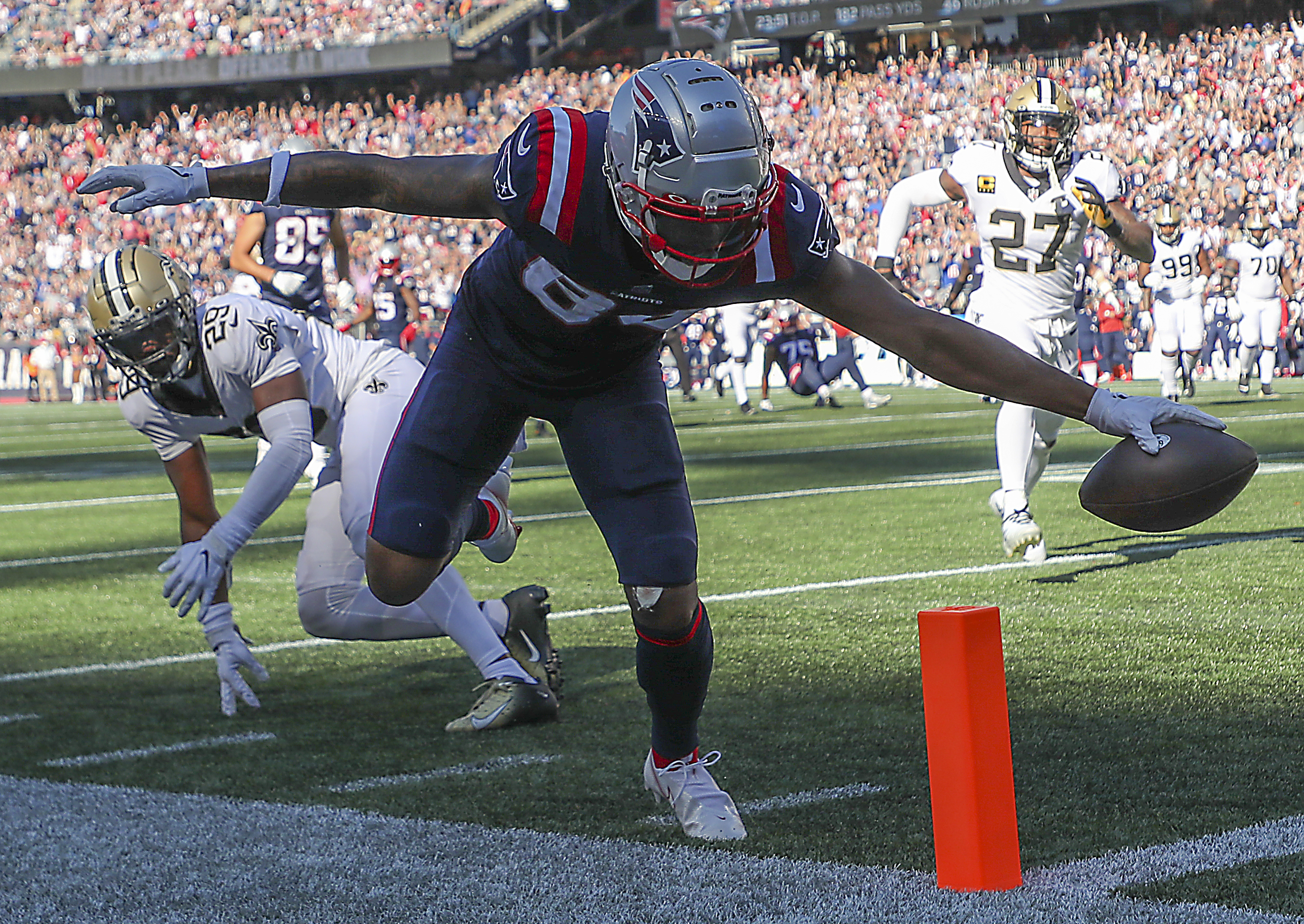 Kendrick Bourne gives Patriots a welcome boost of energy on practice field  - The Boston Globe