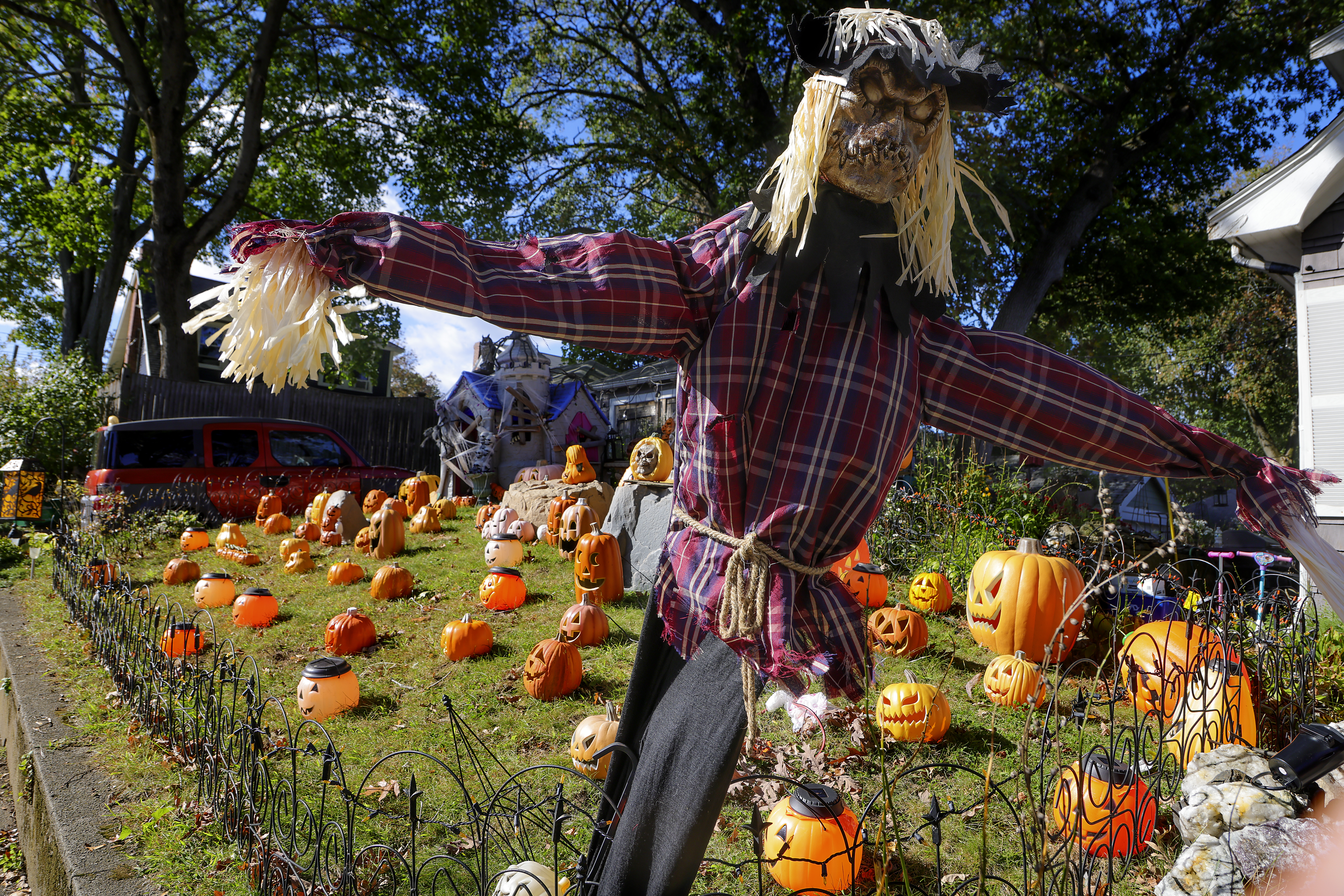 Ian Grigorio has added more Halloween decorations to his Milton yard this year.