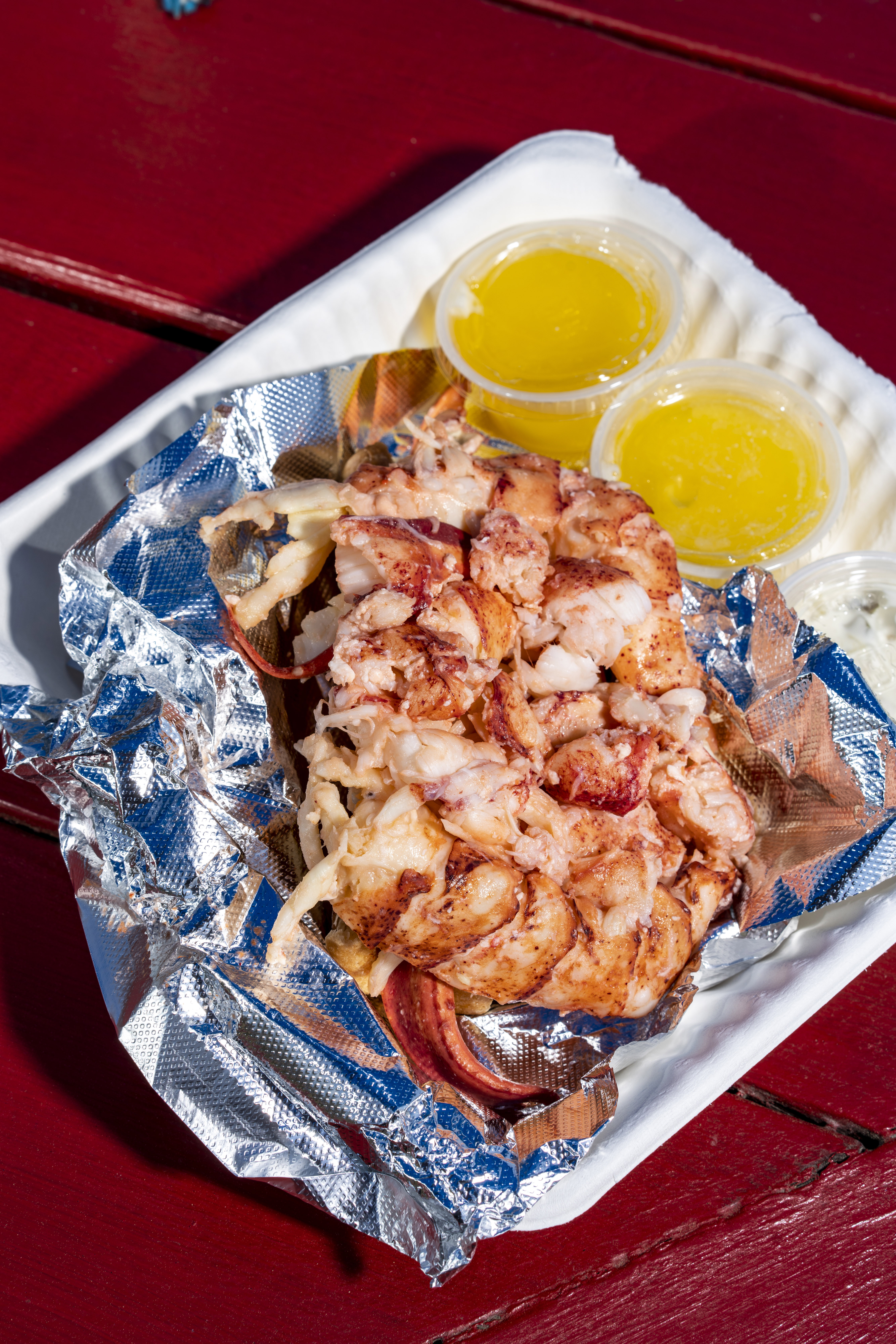 A lobster roll at Red's Eats in Wiscasset, Maine.