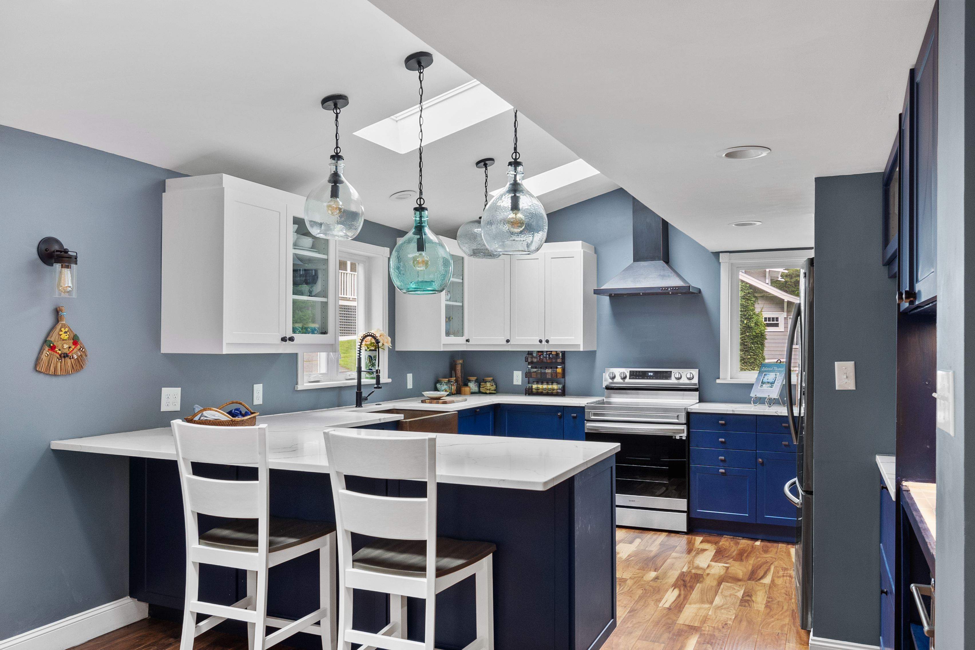 For sale: Homes with blue kitchen cabinets - The Boston Globe