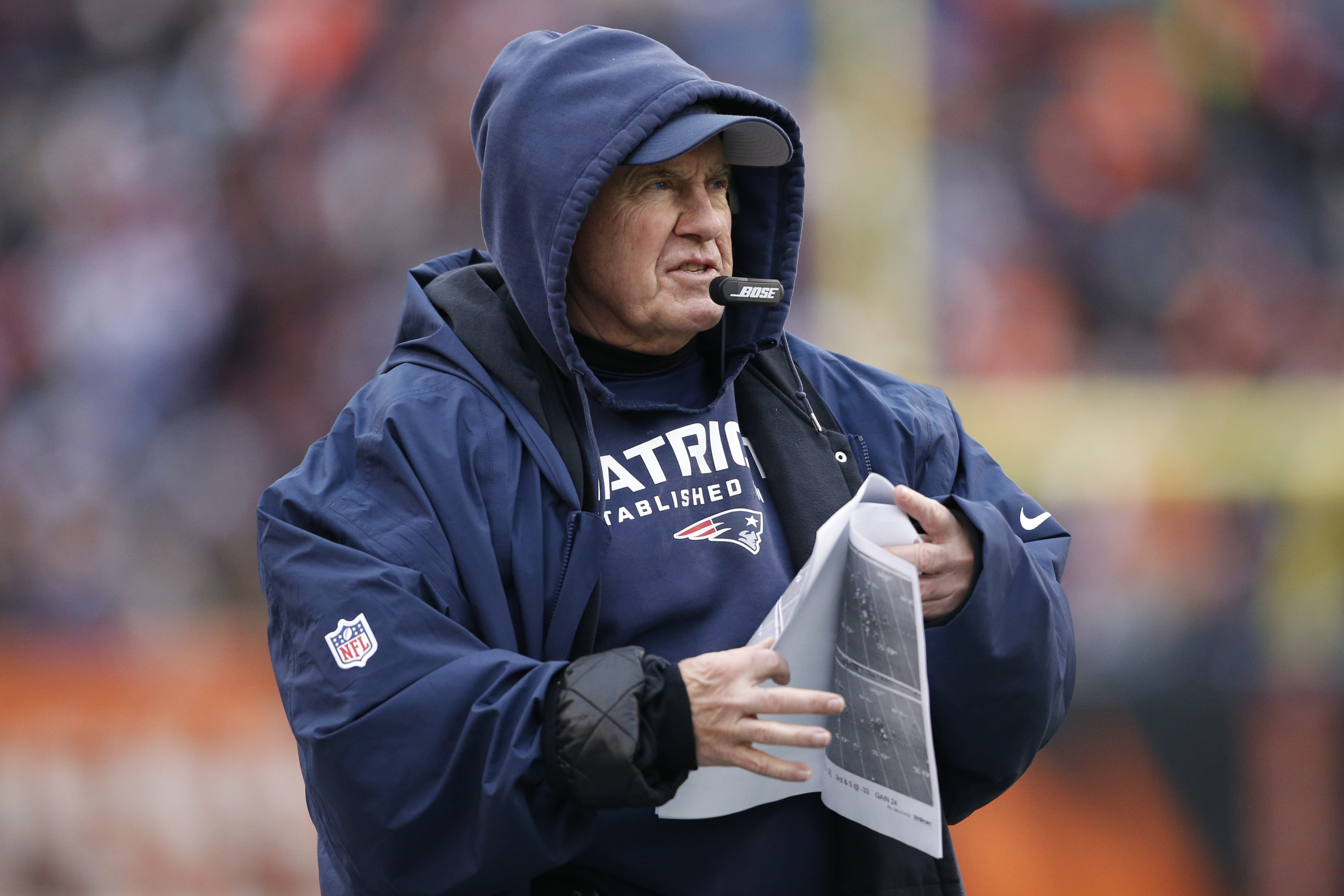 Should Bill Belichick test positive for COVID-19, he would not be allowed at Gillette Stadium until he was cleared.