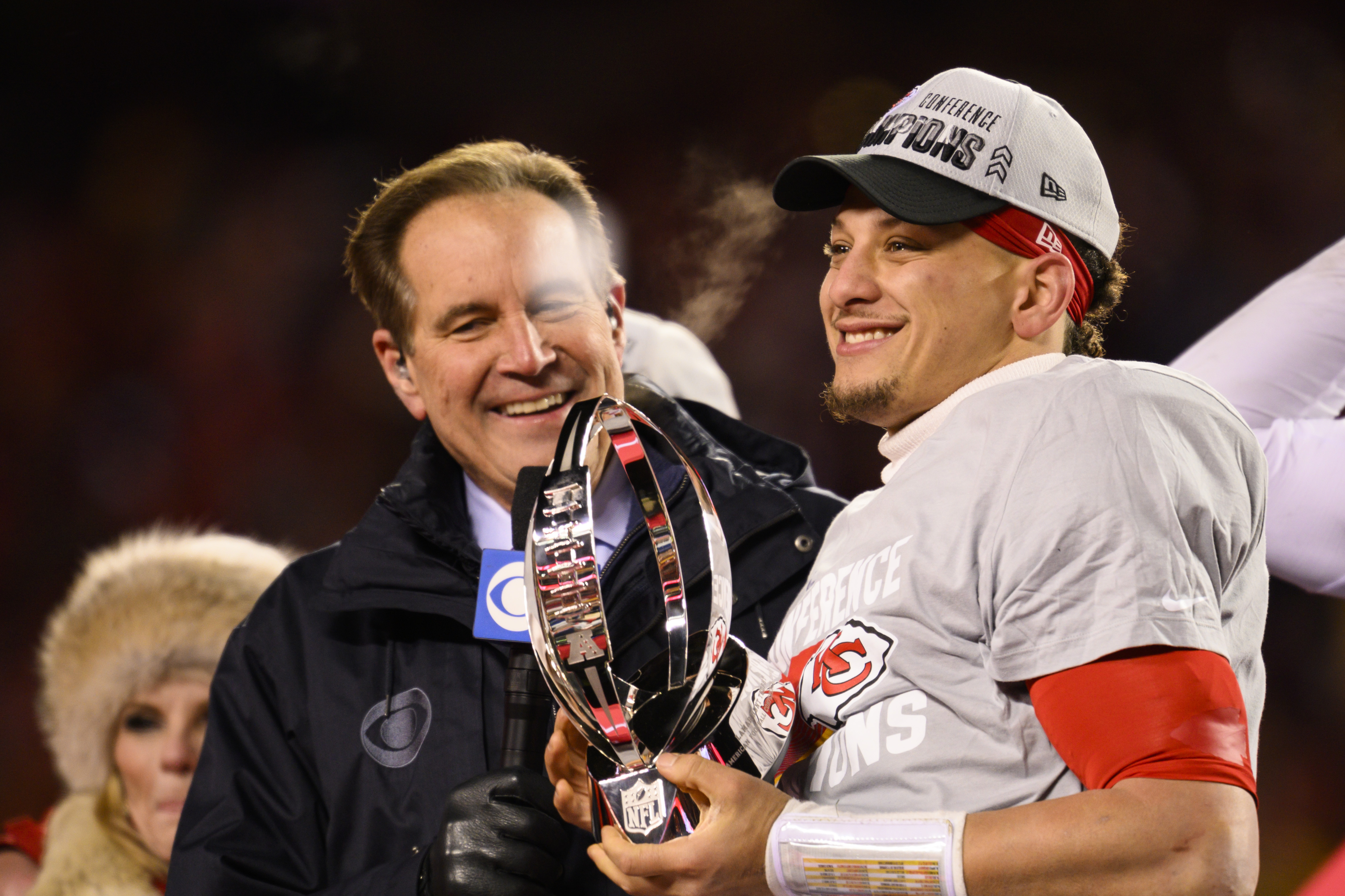 Cincinnati Bengals presented with Lamar Hunt trophy after winning