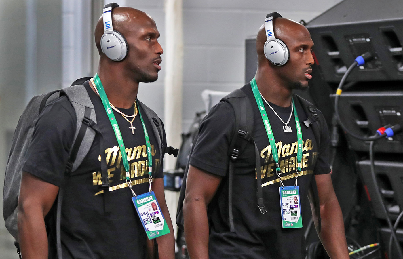 Jason McCourty (left) and Devin (right) have been dubbed "Twin 1" and "Twin 2" by Cam Newton.