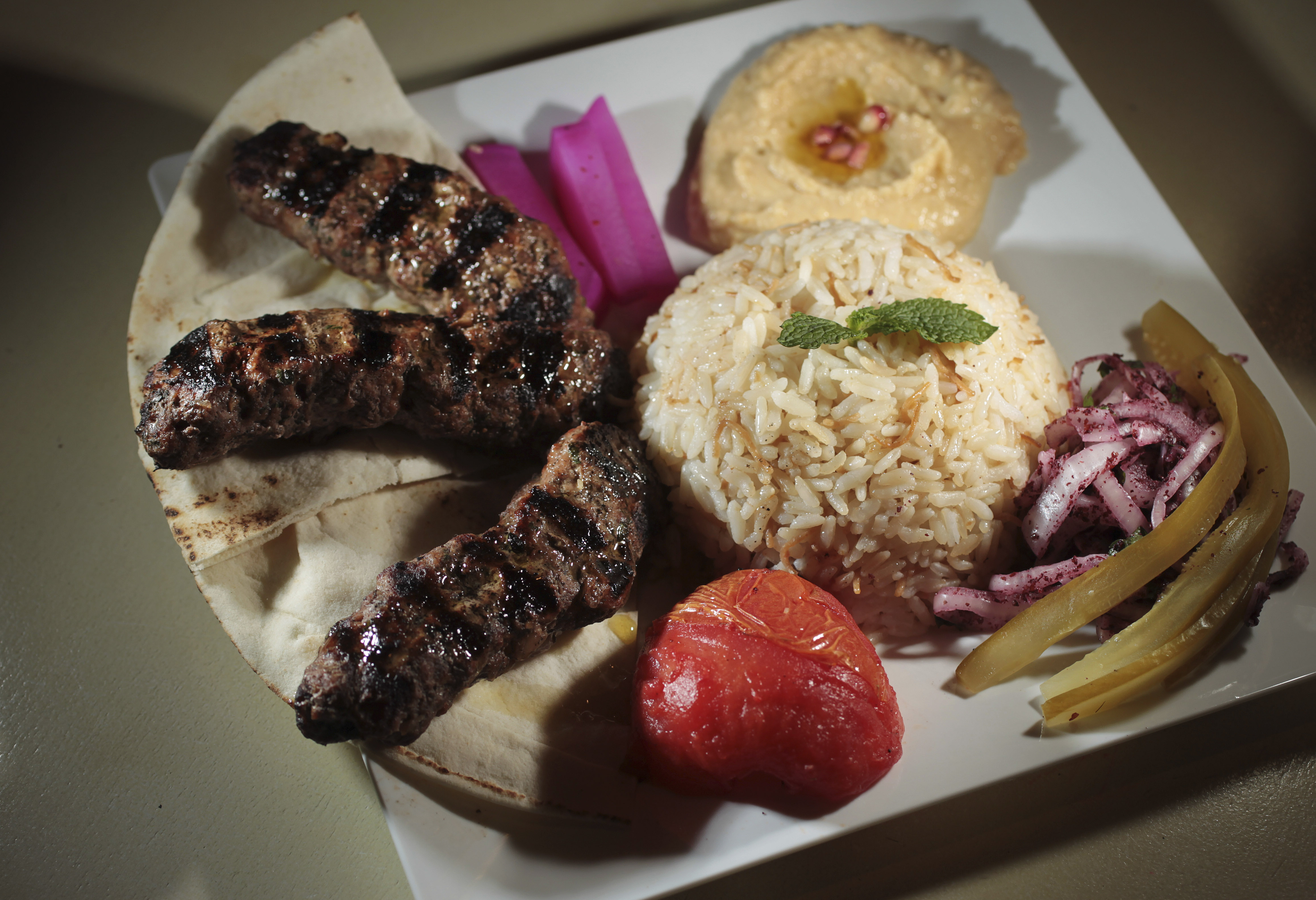 Noor Mediterranean Grill's lule kebab.
