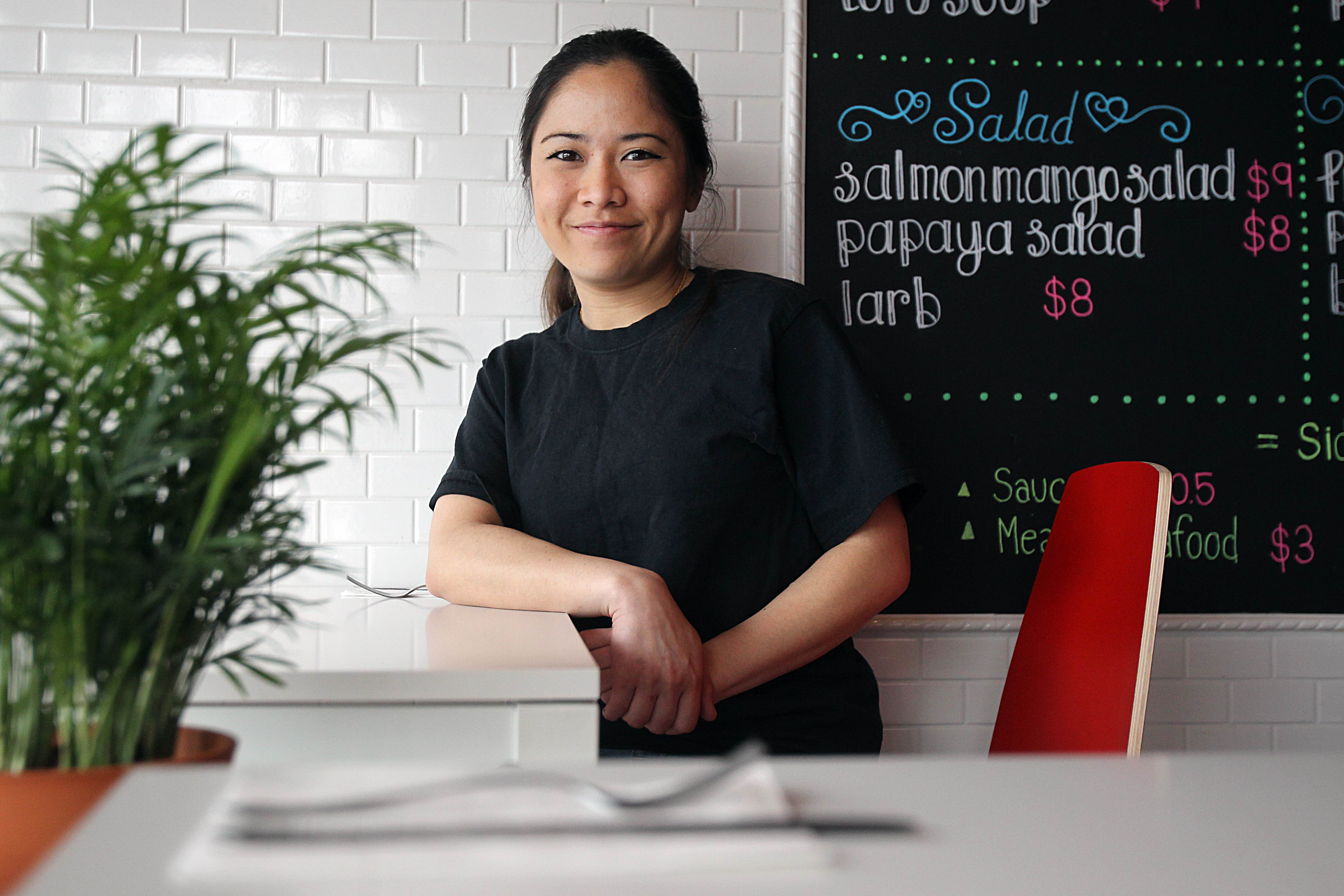 Manita Bunnagitkarn, owner of Cha Yen Thai Cookery, experimented with guava, a fruit grown in her homeland of Thailand, and made a cooling guava sorbet.