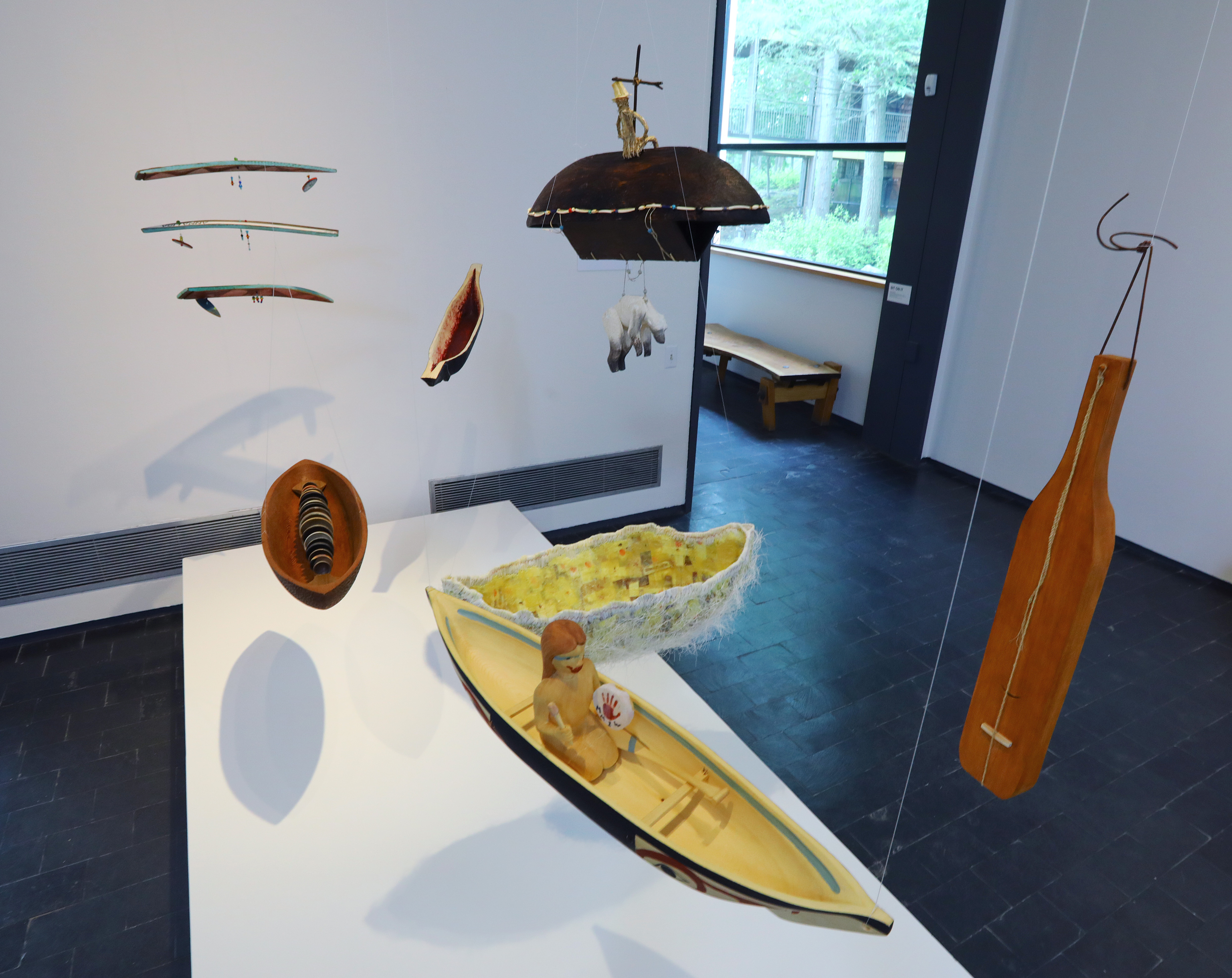 Annette Bellamy invited Indigenous artists to join her in crafting “Wood, Water, and Distance.”