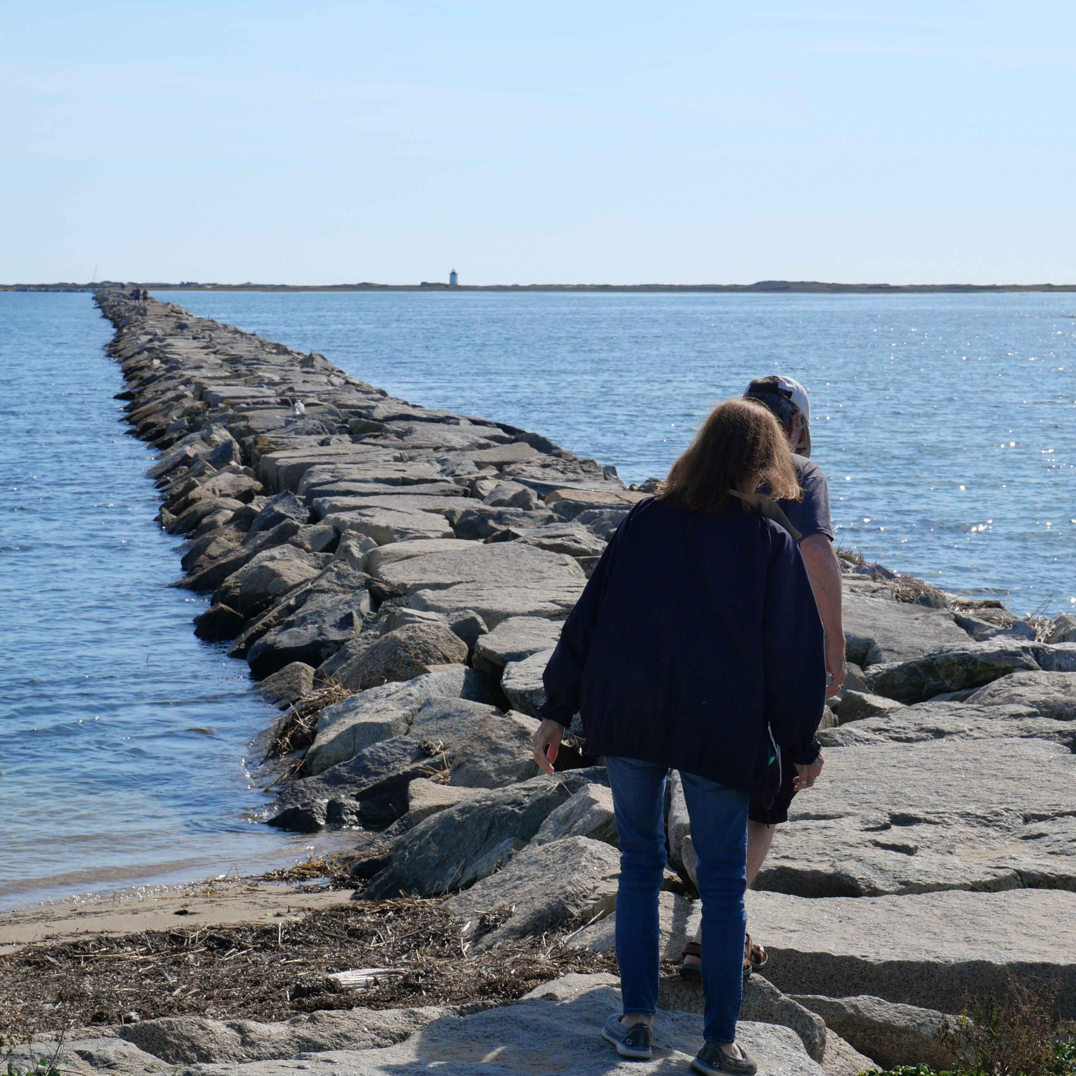 The Provincetown breakwater is located at the tip of the West End.