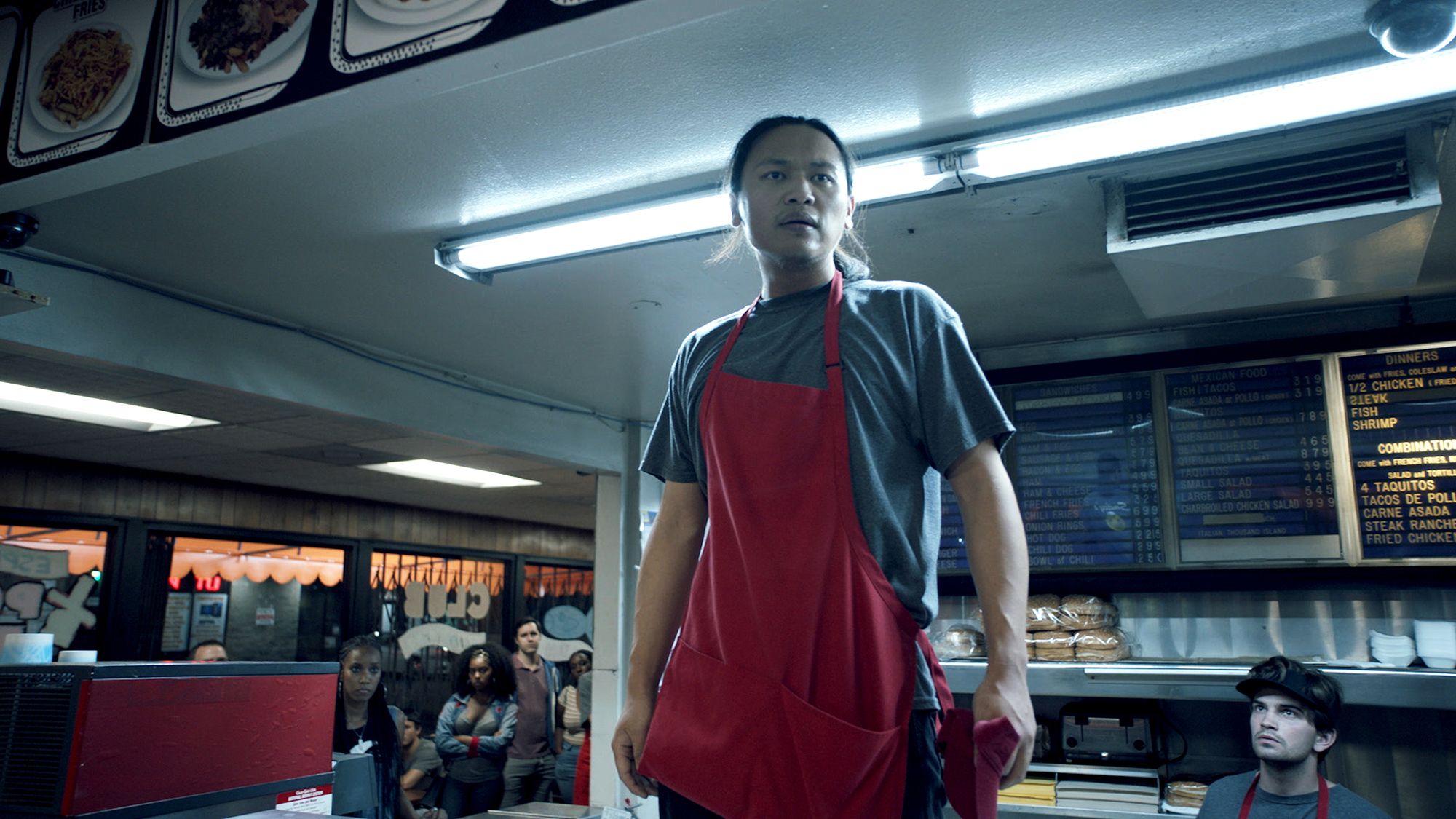 Gordon Ip plays a disgruntled fast-food worker in "Summertime."