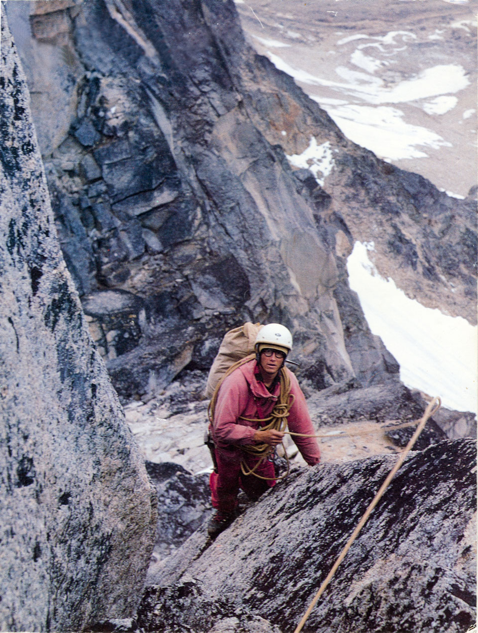 Mr. Roberts climbing in Alaska's Revelation Mountains in 1967.
