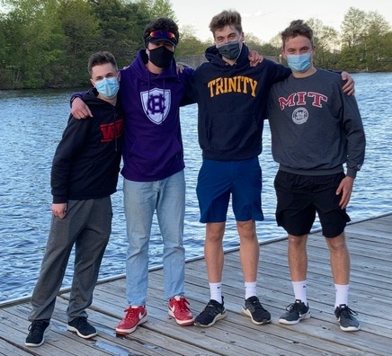 From left, the boys from Community Rowing recruited to row in college: Ian Wright, Patrick McLaughlin, Jack Carr and Charles Sloan.