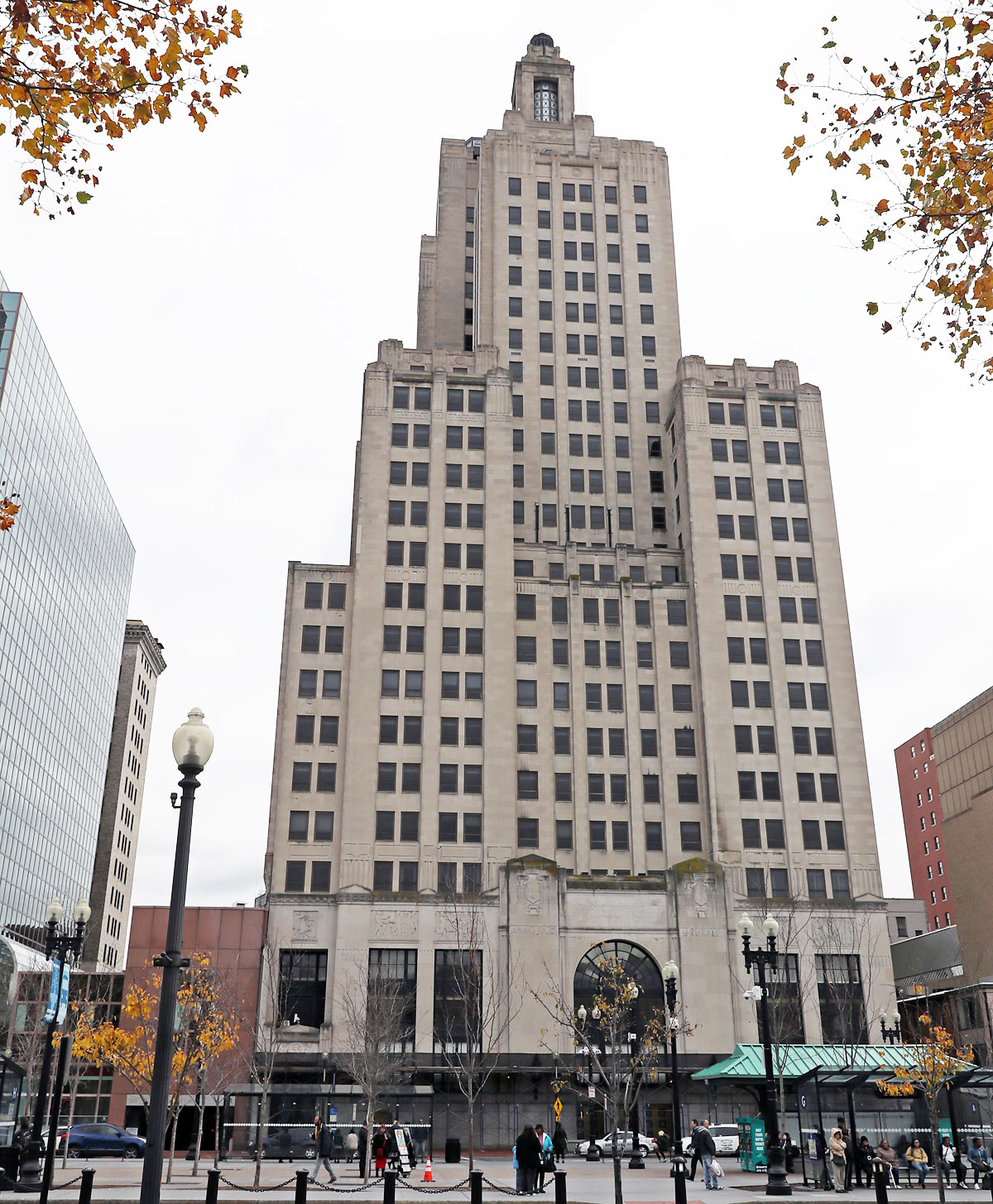The "Superman" building in downtown Providence.