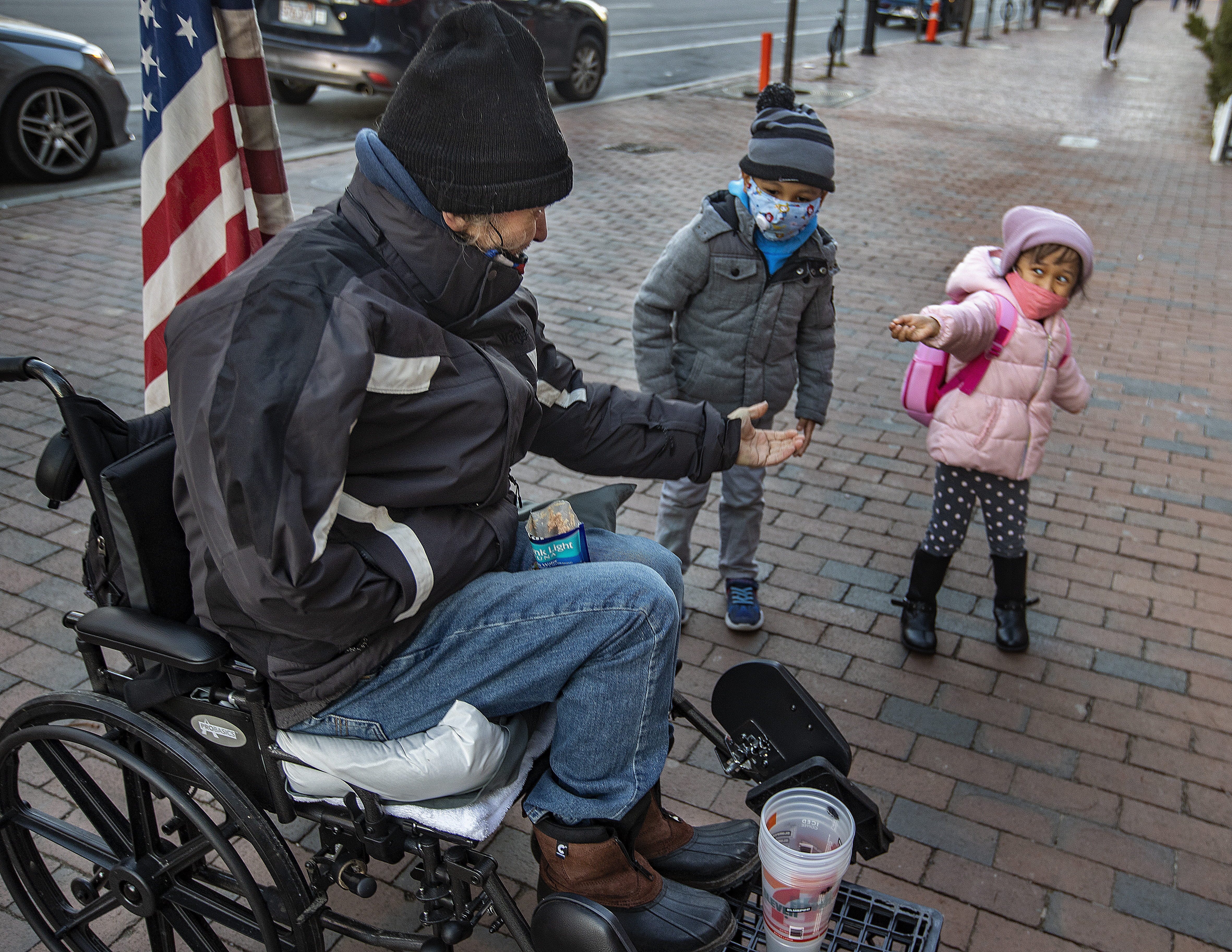 Lefty received contributions from kids on Commonwealth Avenue in Kenmore Square.