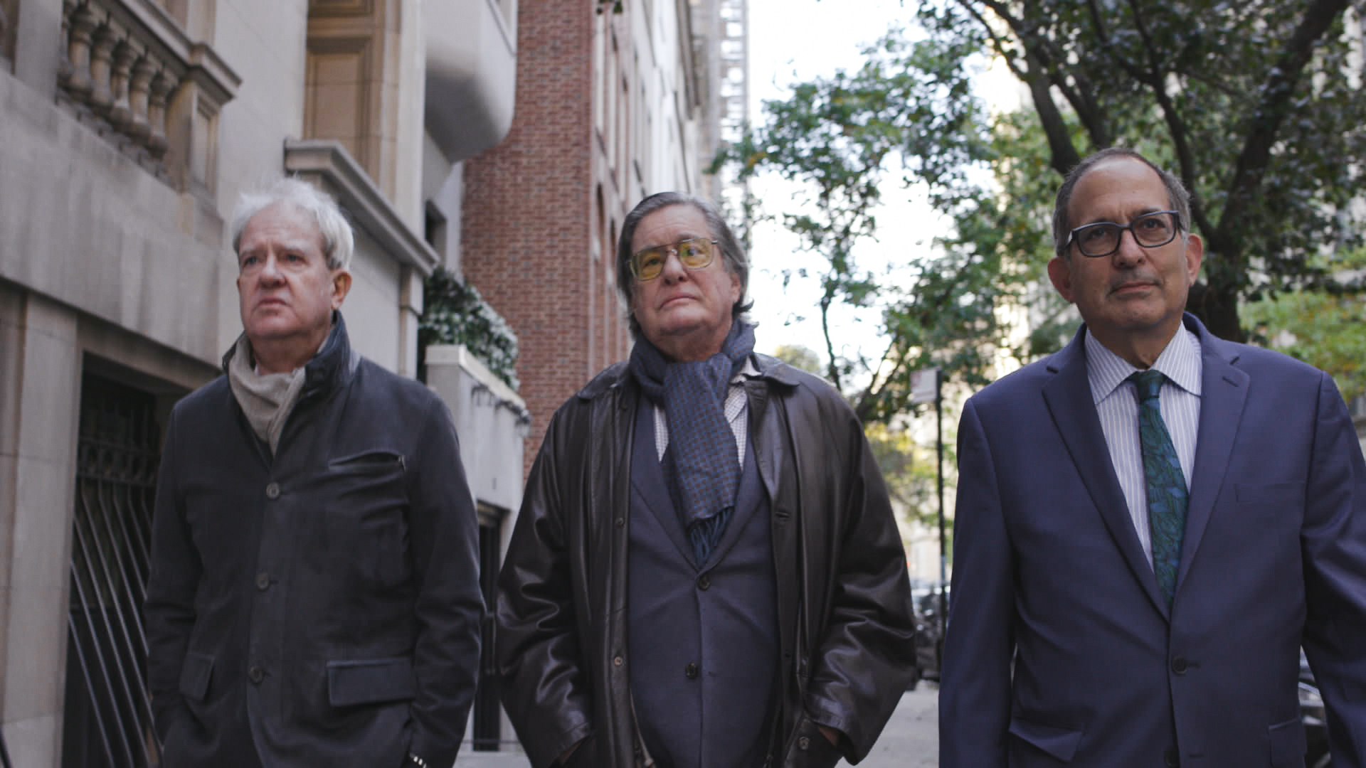 From left: Alexander Parish, Warren Adelson, Robert Simon, former owners of "Salvator Mundi," from "The Lost Leonardo."