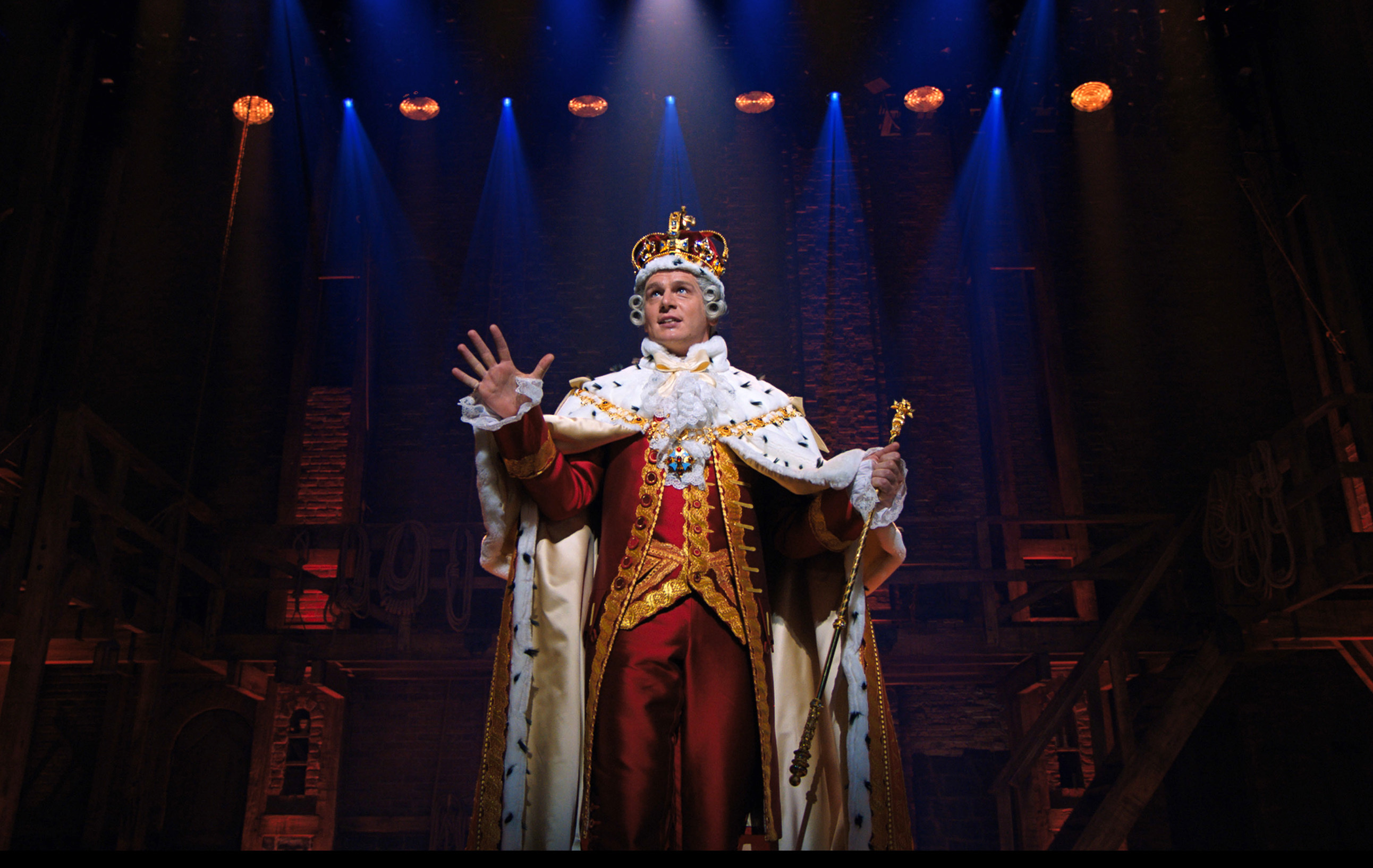 Jonathan Groff as King George III.