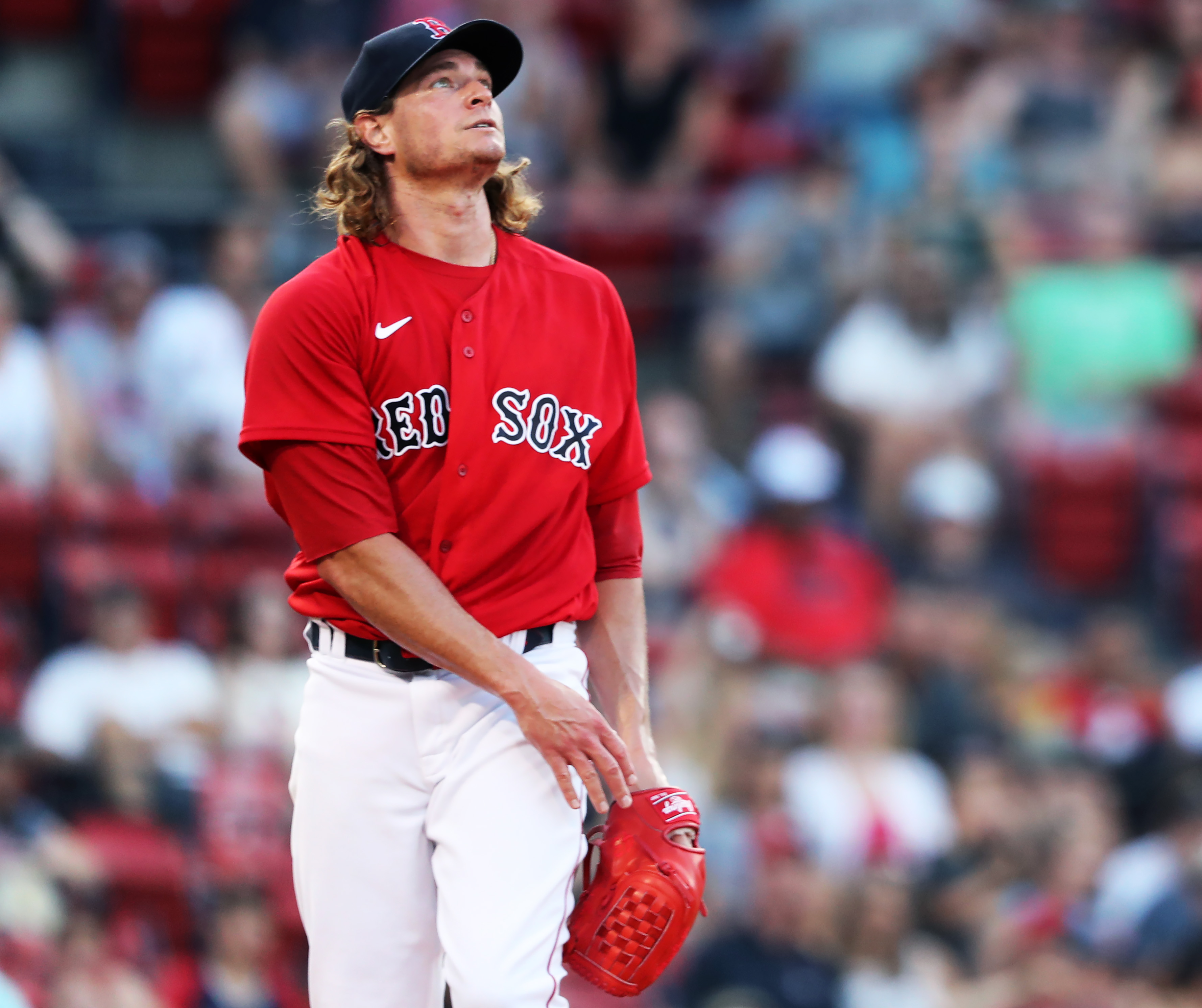 Boston Red Sox's Garrett Richards working with quicker tempo