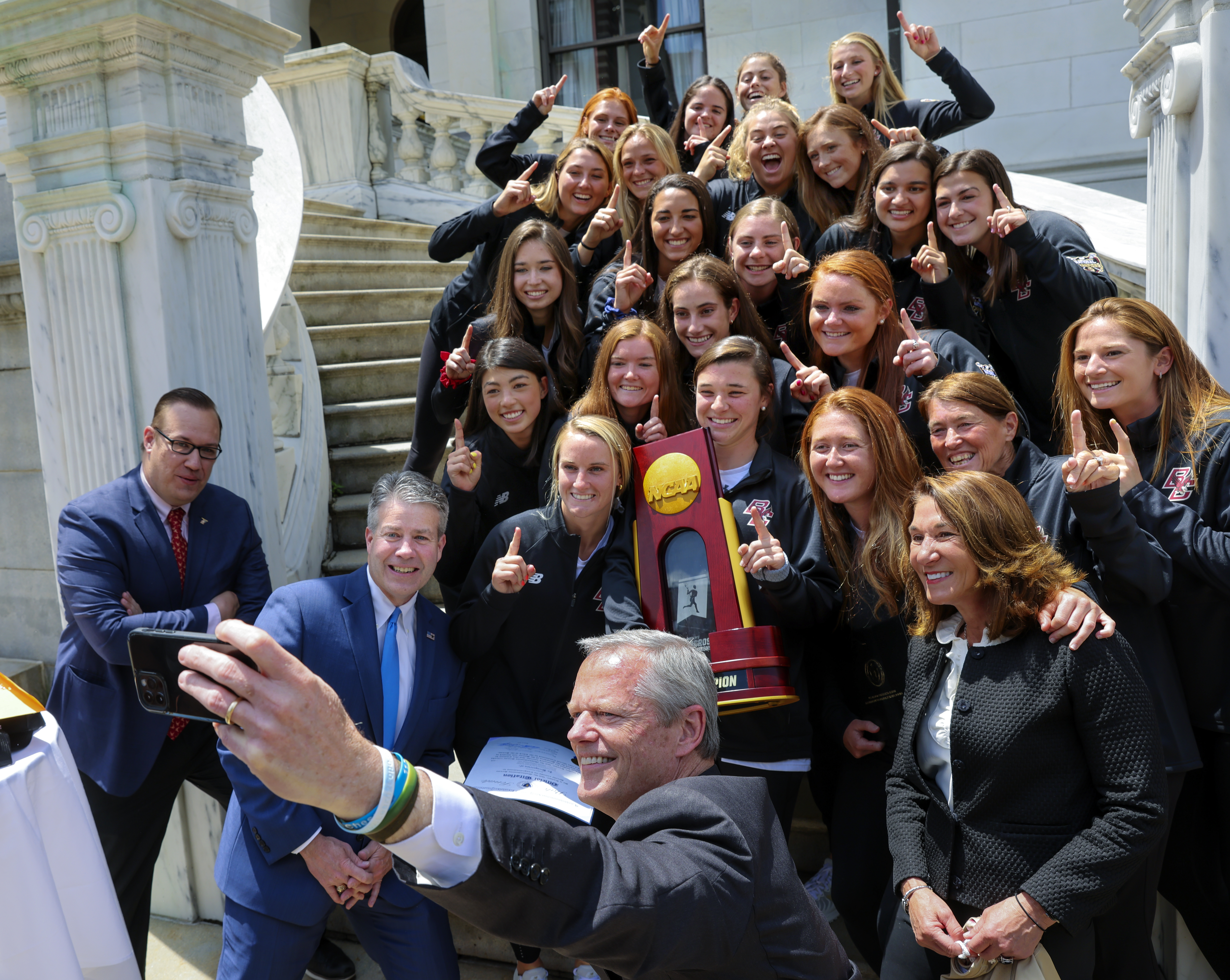 It wouldn't be official without a selfie.