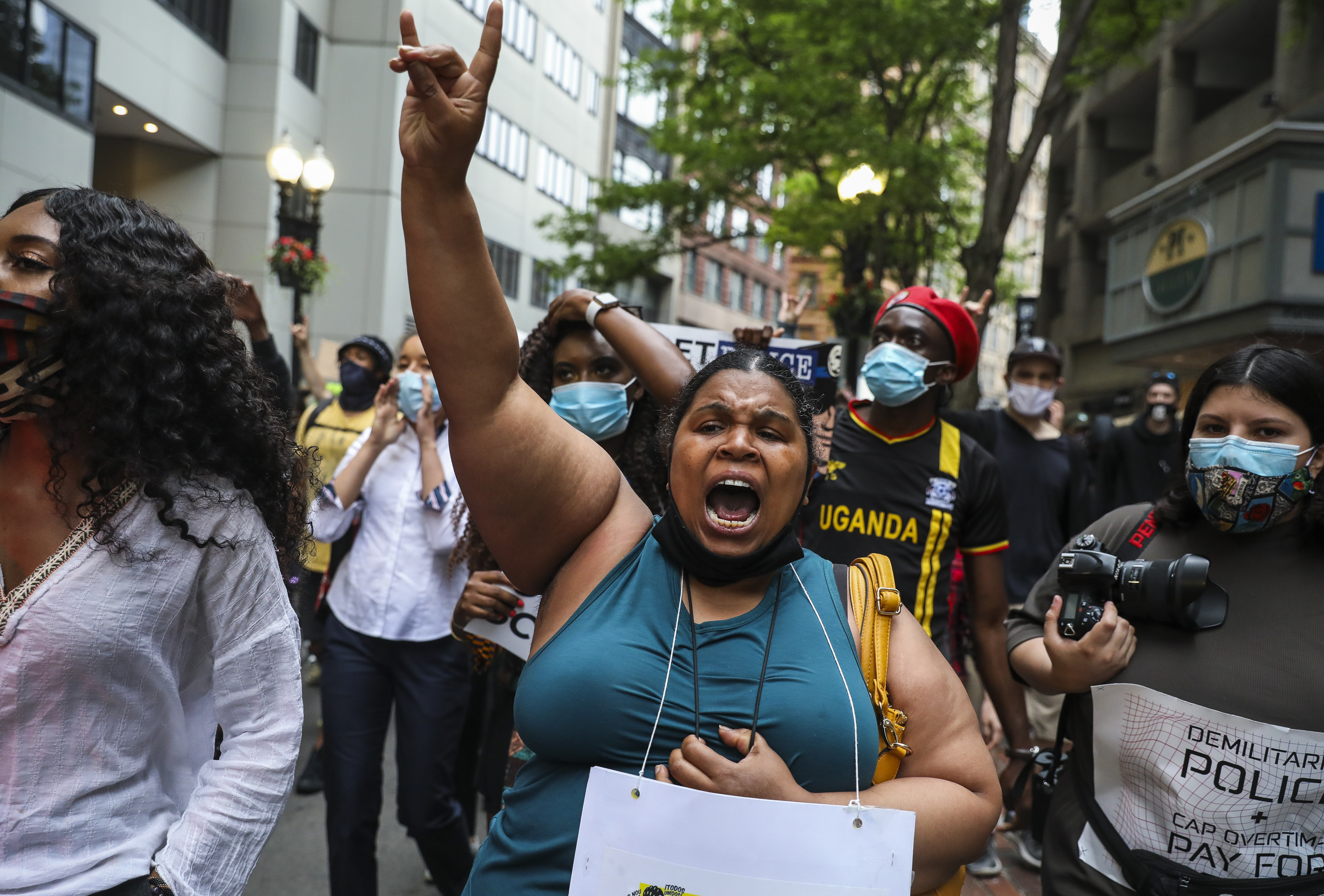Hundreds came out to join the Coalition of Black Youth and march from Nubian Square to City Hall.