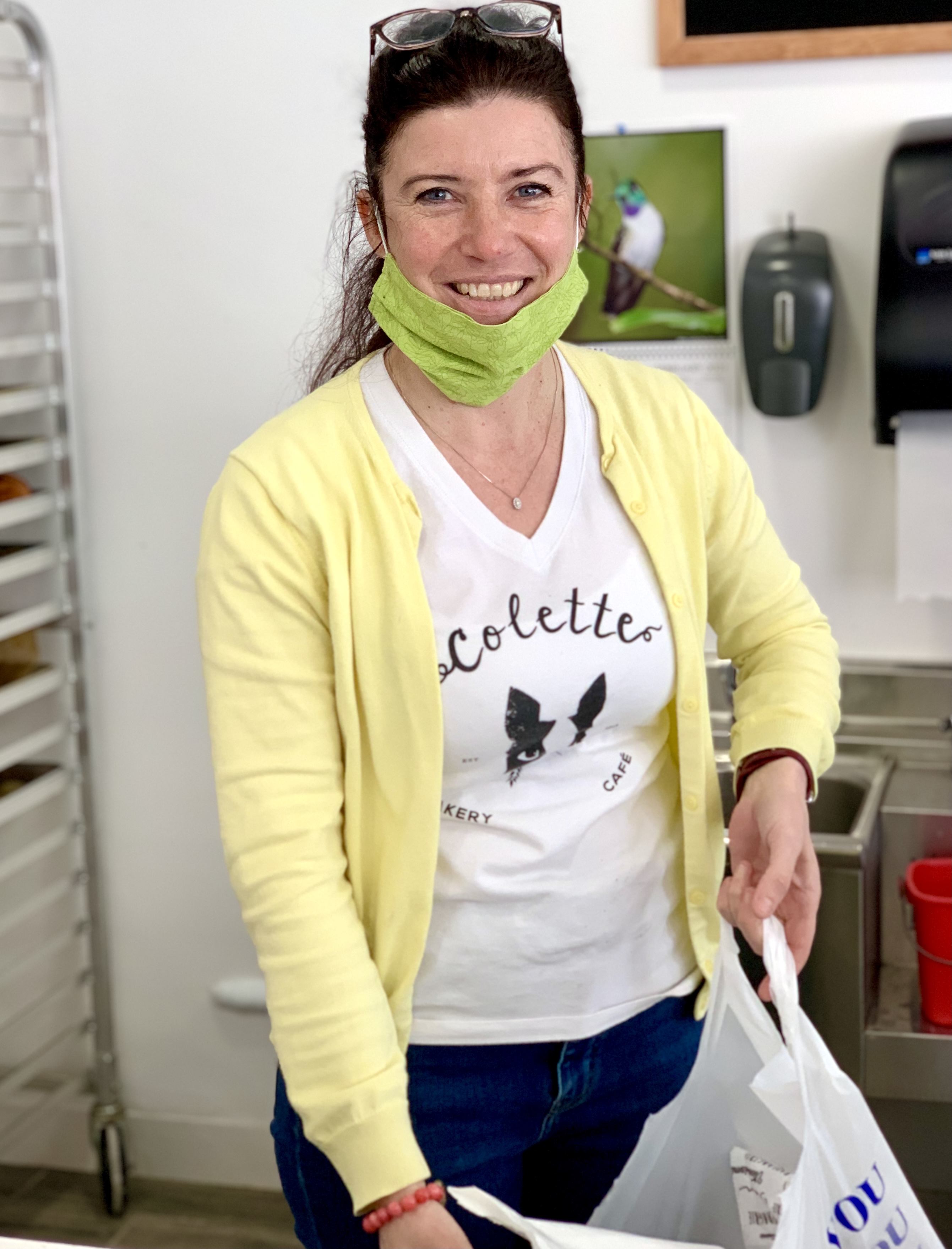 Nathalie Beddiar, co-owner with her husband, Franck, of Colette Bakery in Medford.