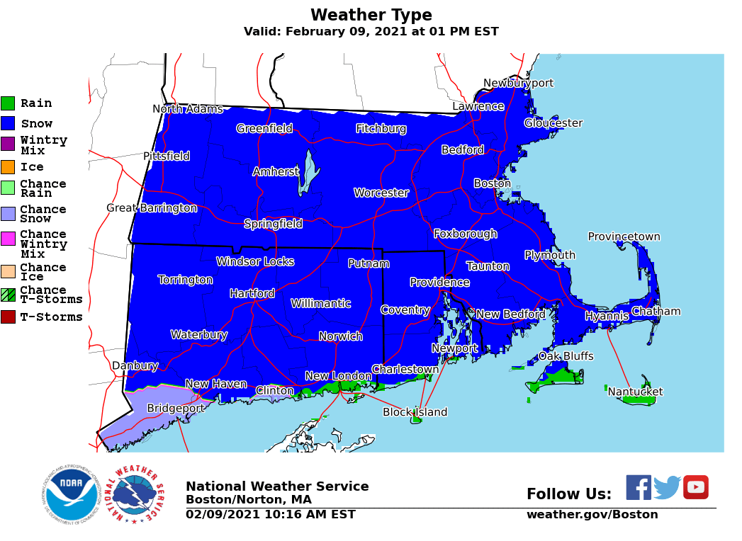 Maps Heres How Much Snow To Expect Around Mass The Boston Globe 6058