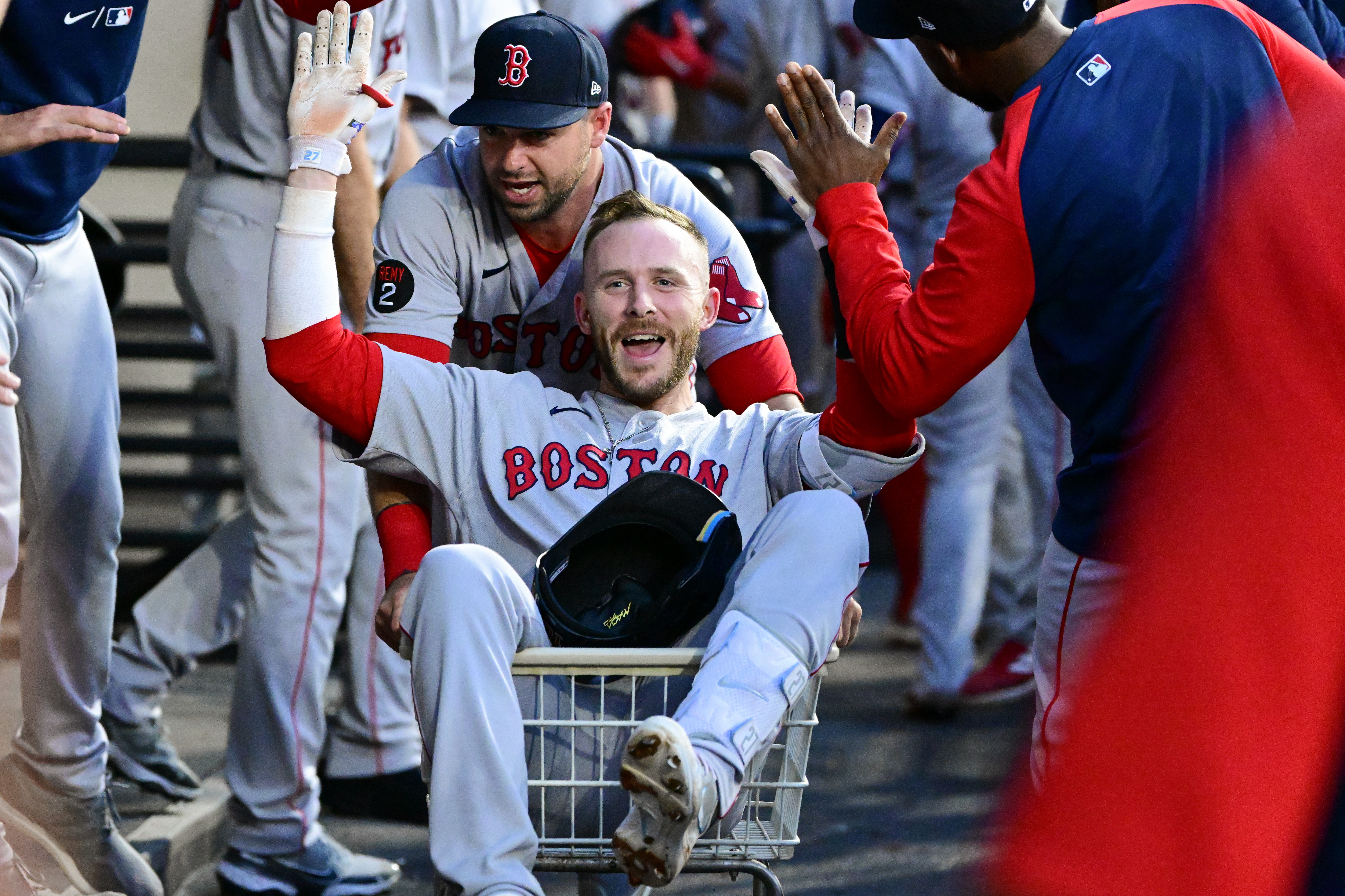 red sox laundry cart