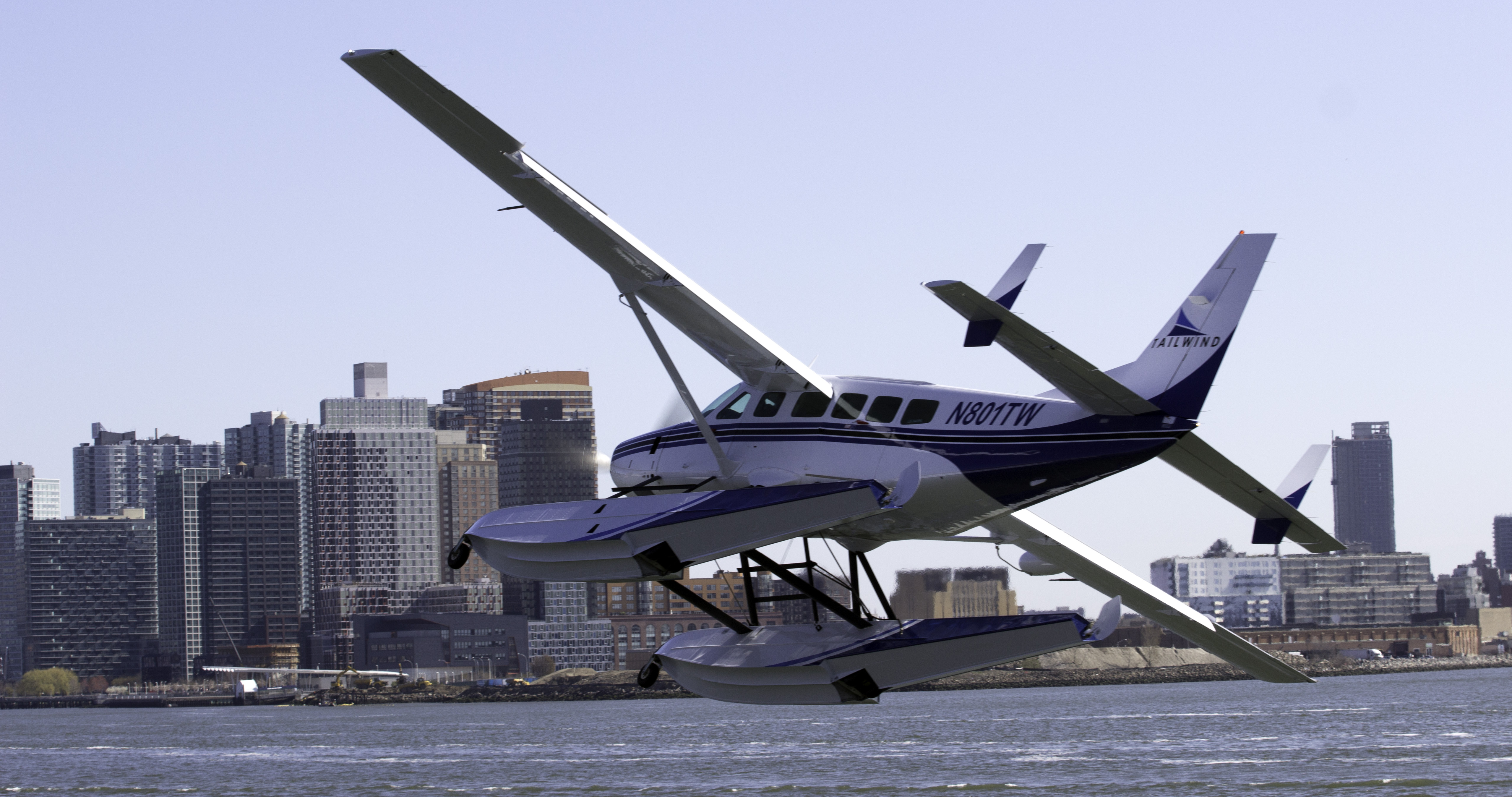 Tailwind's Cessna Caravan seaplane will be part of its Boston-New York service.