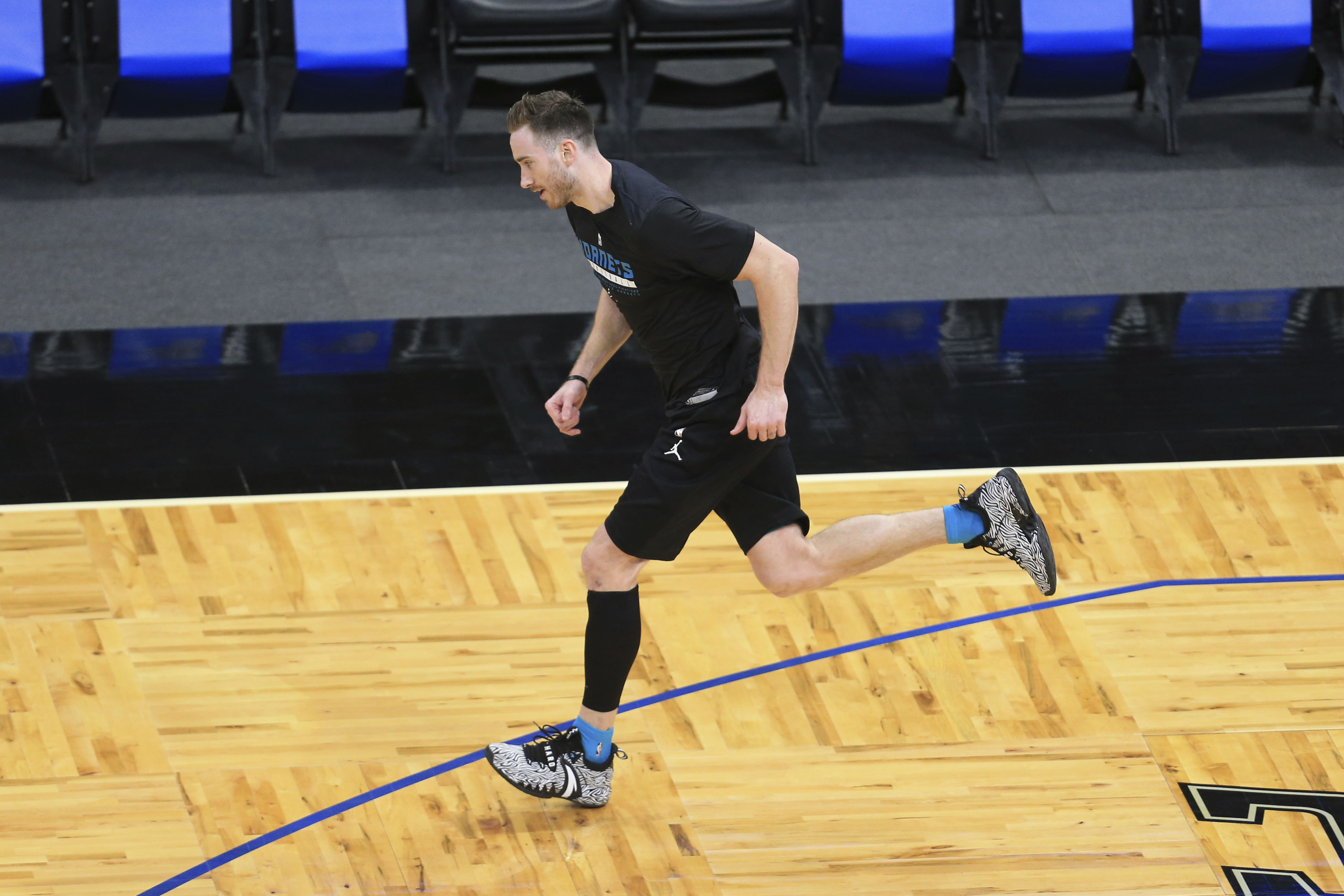 Gordon Hayward is getting used to a new team in Charlotte.