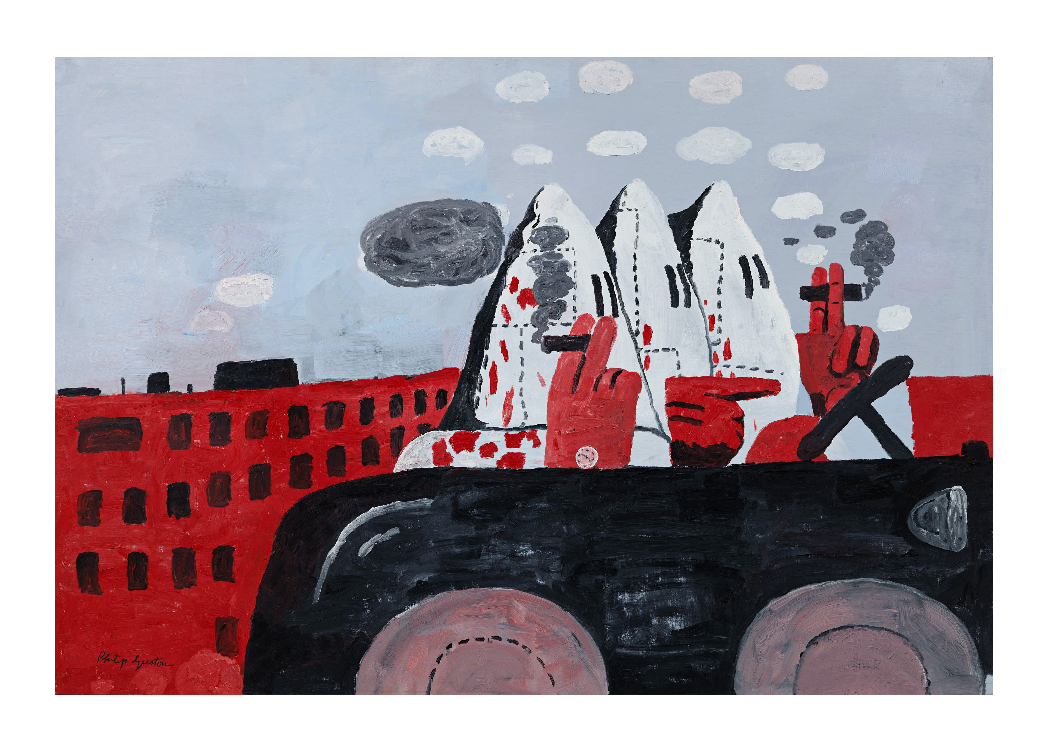 "Riding Around" 1969 by Philip Guston. Estate of Philip Guston, courtesy Hauser & Wirth/Photo: Genevieve Hanson