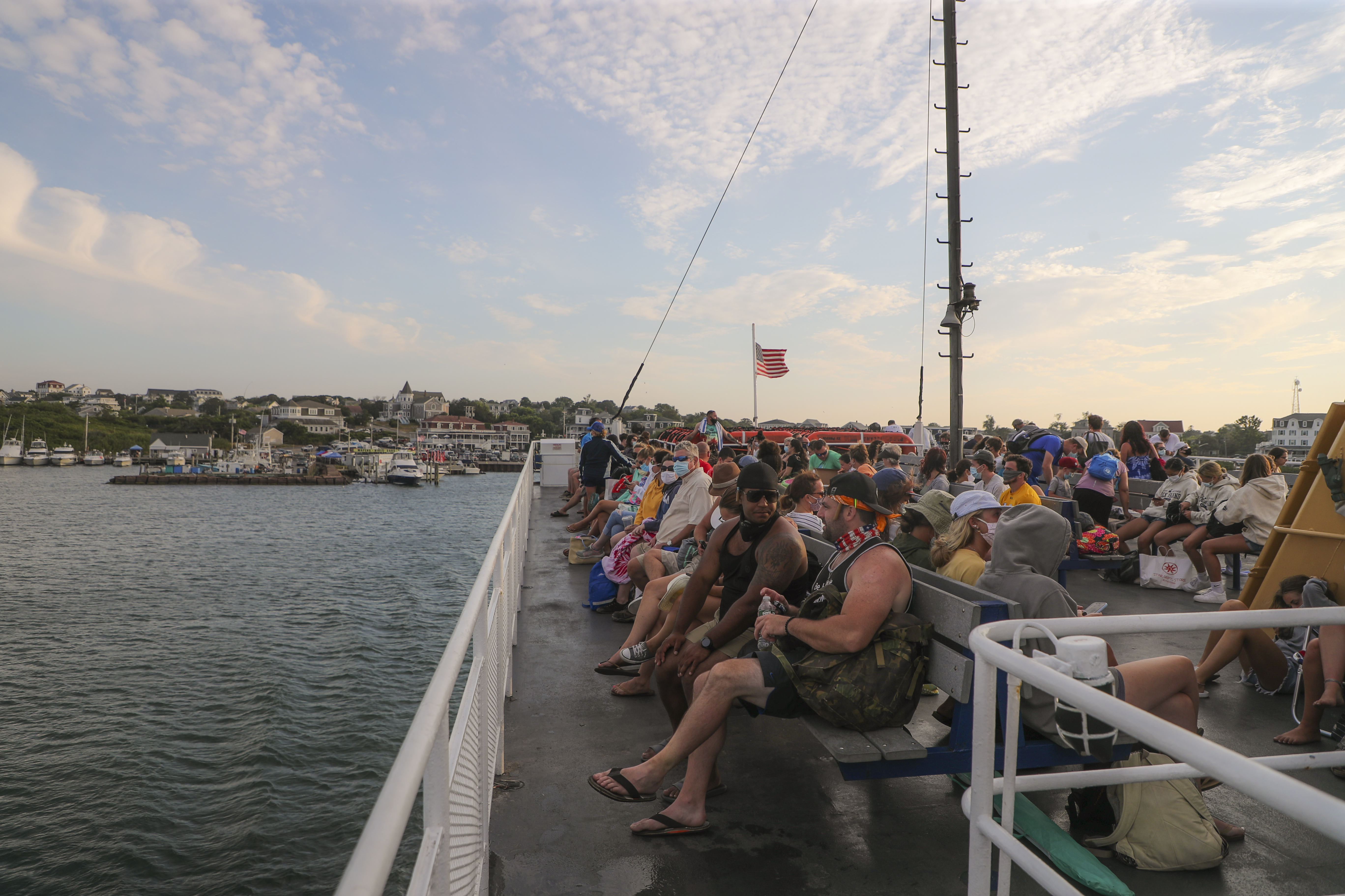 The 6:45 p.m. ferry leaving Block Island on Friday was crowded.