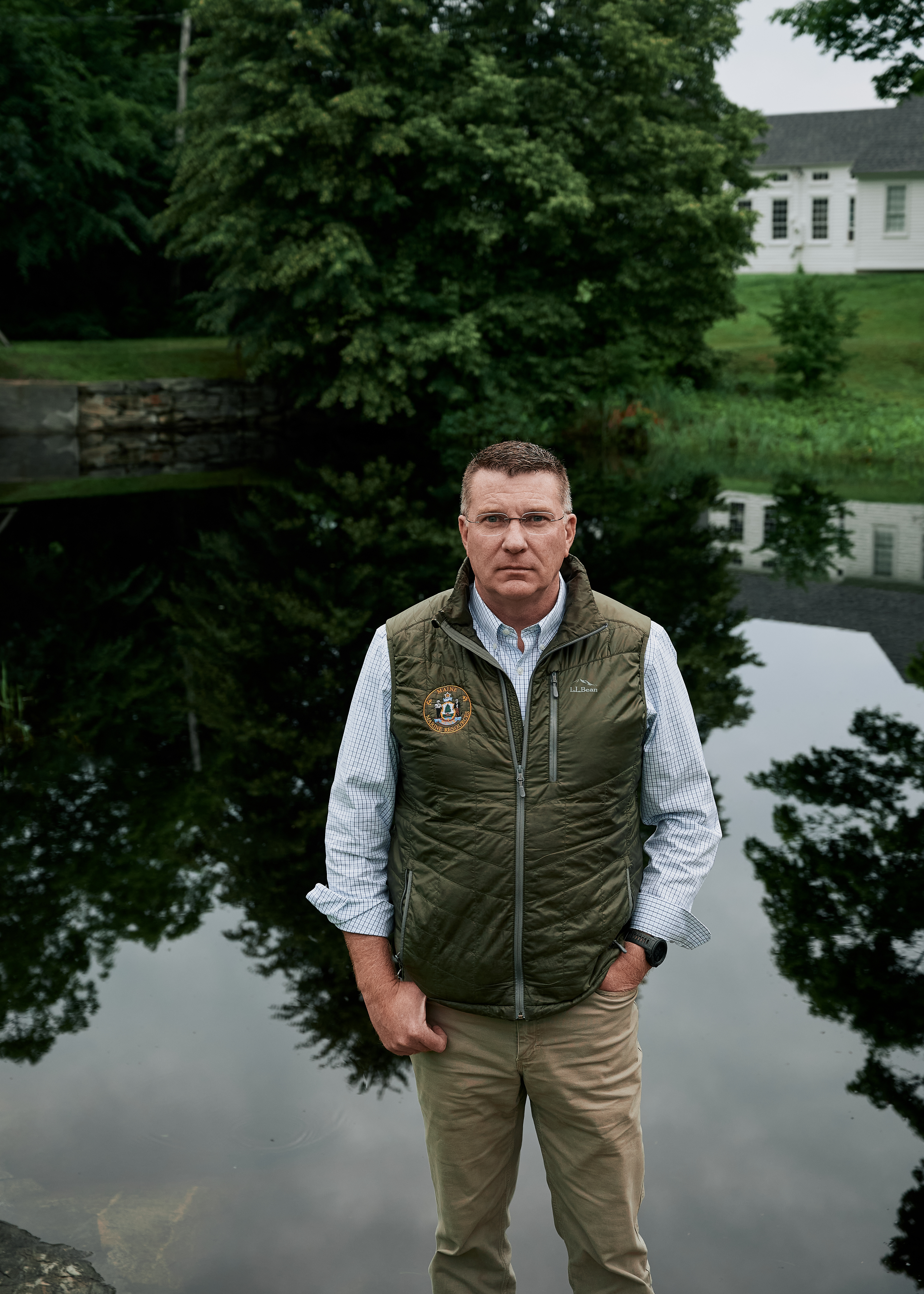 Patrick Keliher, Commissioner of the Maine Department of Marine Resources, stands for a portrait in Bristol, Maine on Monday, July 12, 2021