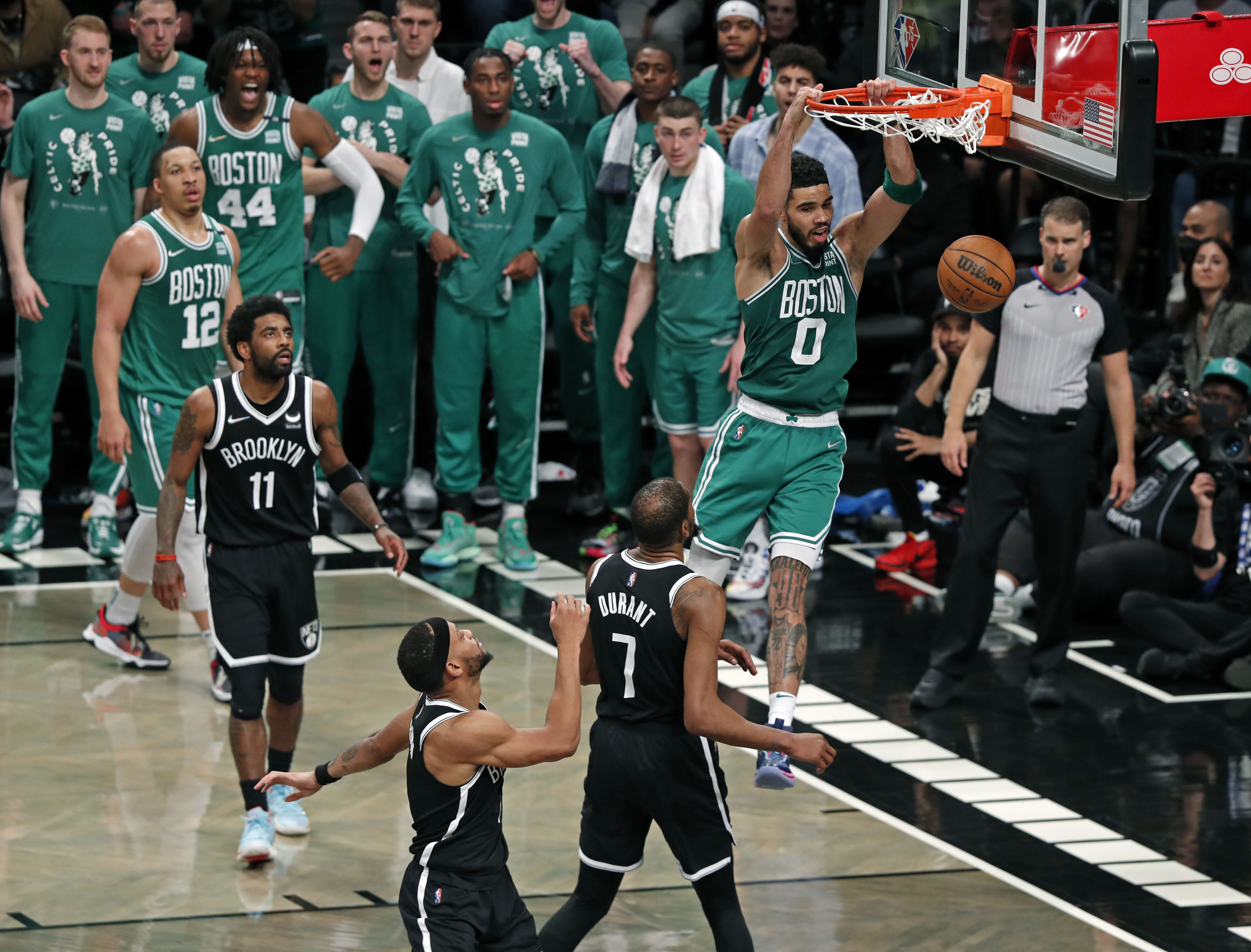 Tatum, Brown lead Celtics to 109-103 win, 3-0 lead over Nets