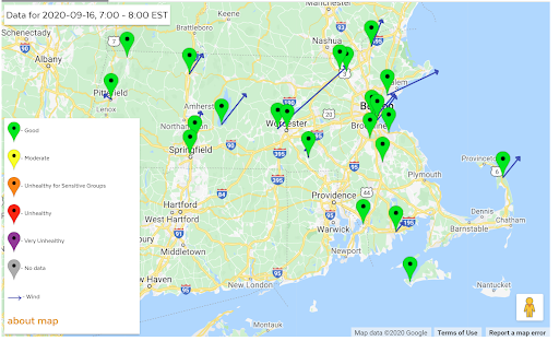Air quality in New England will continue to be in the good range this week.
