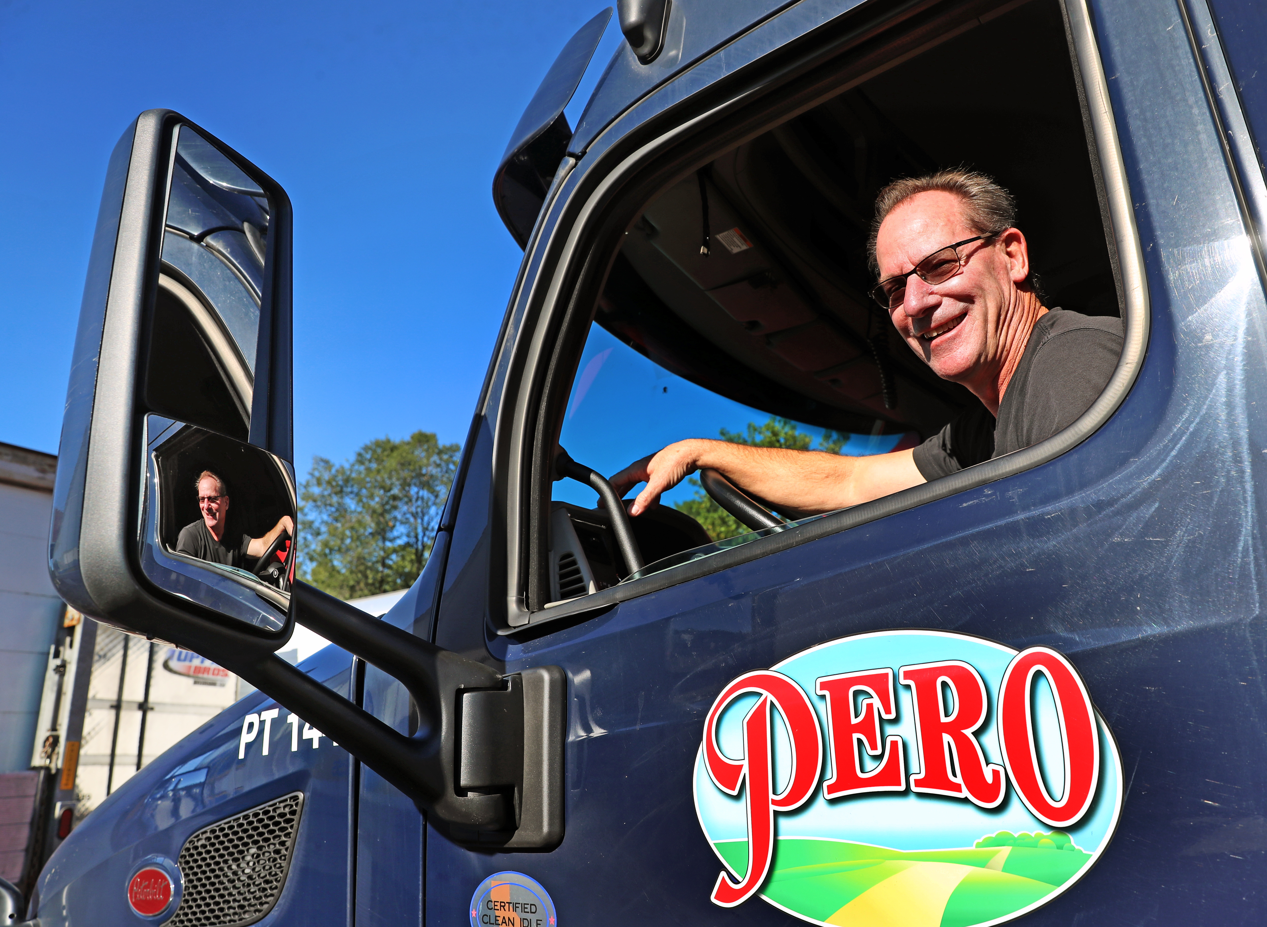 Gerard Geise, 62, stopped for a break in Framingham on the Massachusetts Turnpike en route to Chelsea from Pennsylvania.