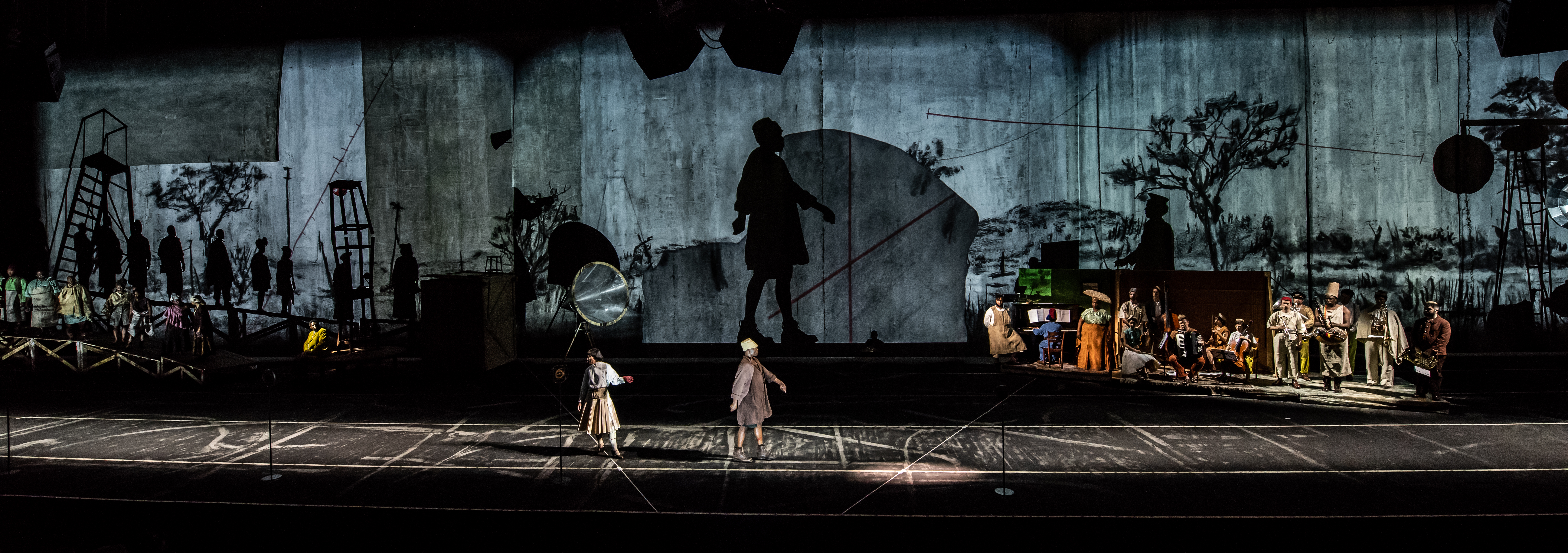 From William Kentridge's “The Head and the Load,” in rehearsal at Mass MoCA in 2018.
