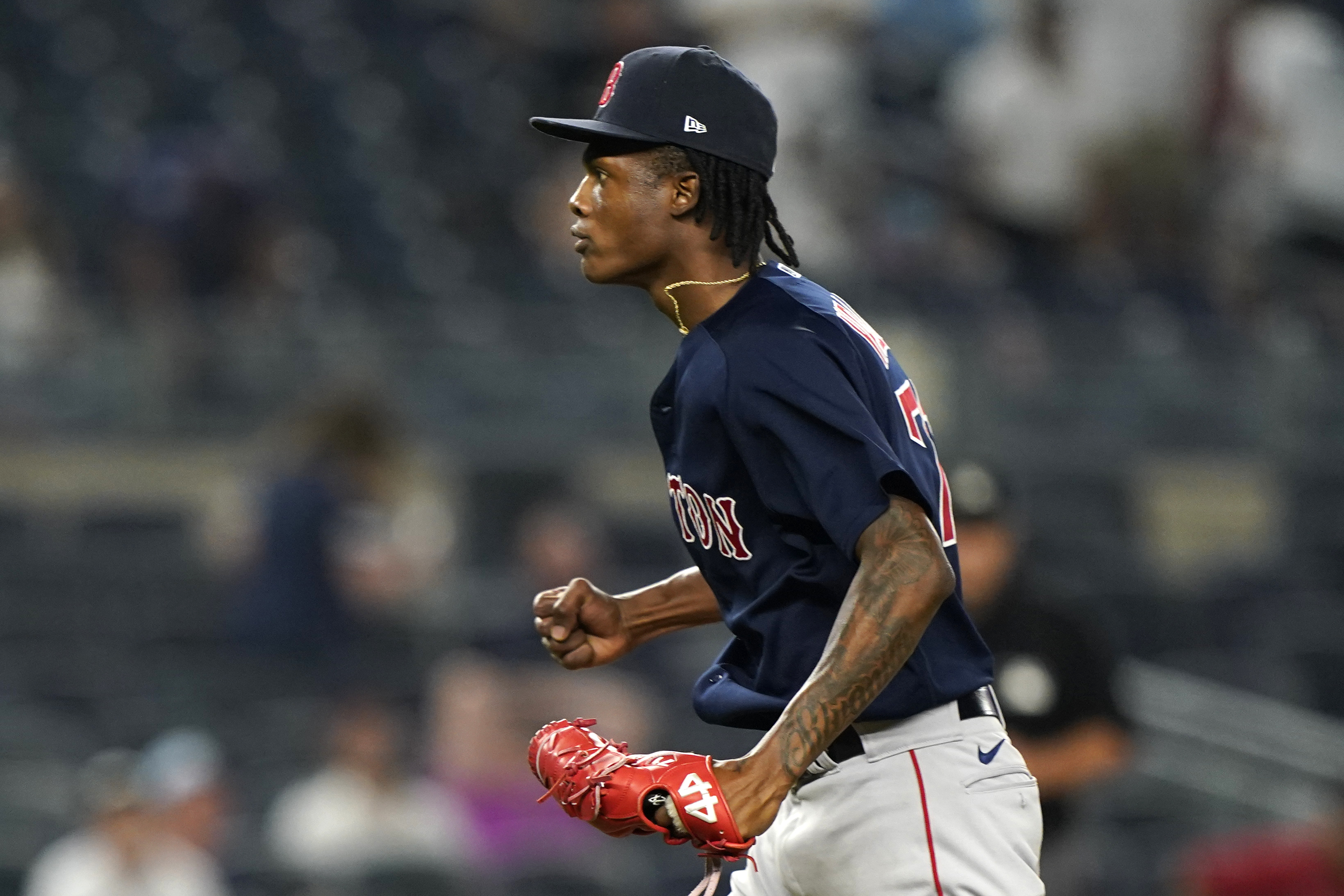 Worcester WooSox Red Sox hats are on display during the Worcester News  Photo - Getty Images