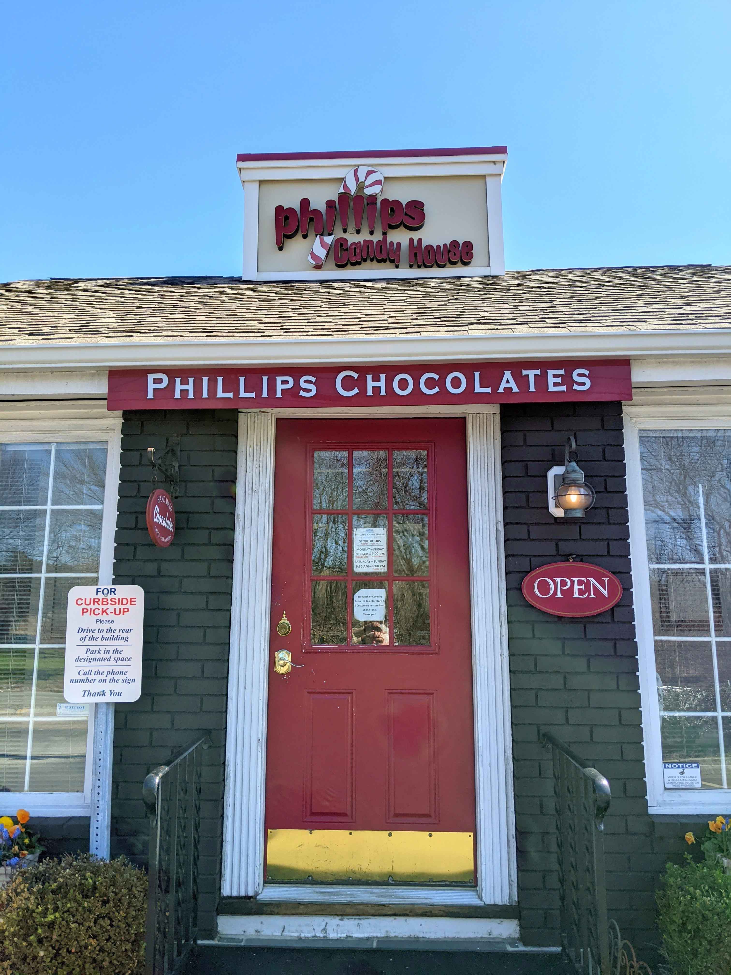 Phillips Chocolates is one of the consolations for walking on Morrissey Boulevard.