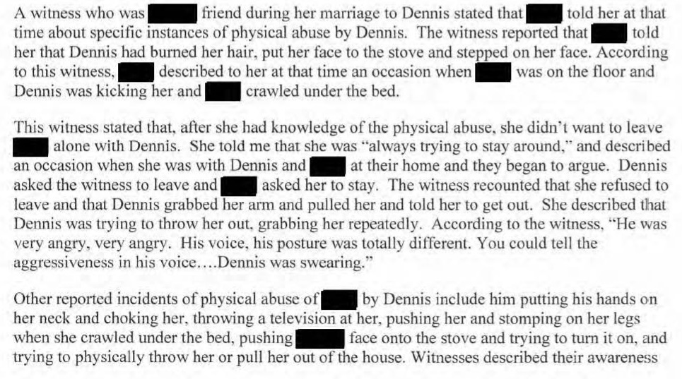 An independent investigator’s report on past allegations of domestic violence against Dennis White, who was named Boston Police Commissioner in February.