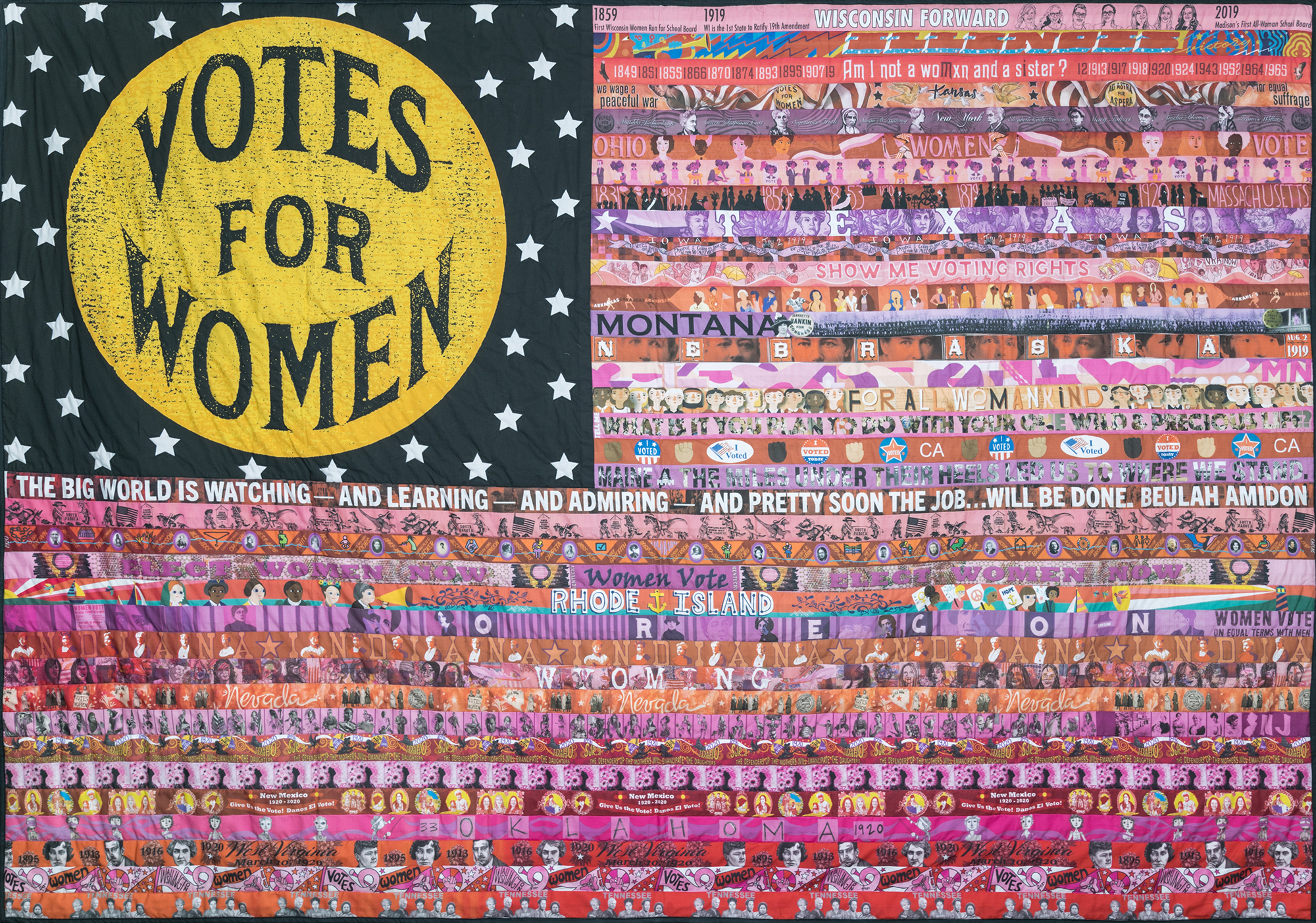 A detail of Marilyn Artus's "Her Flag."