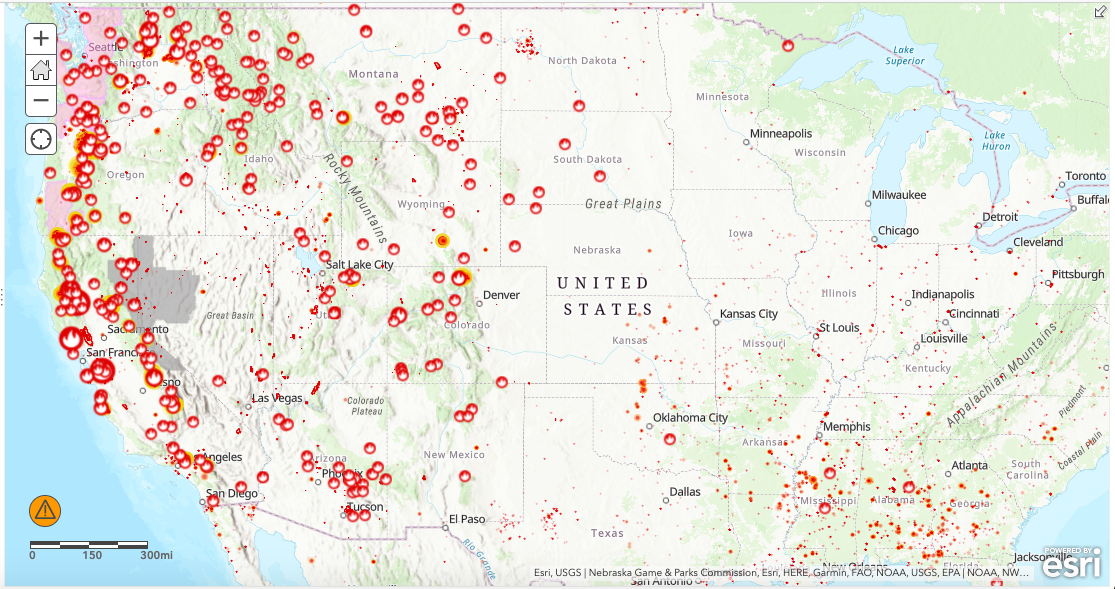 This map shows just how widespread the fires in the Northwest are The